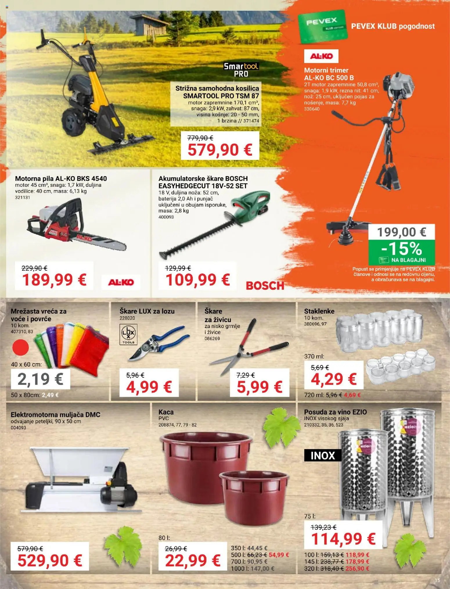 Pevex katalog akcija strana 15 – vrijedi od 23.7. do 24.8.2026.