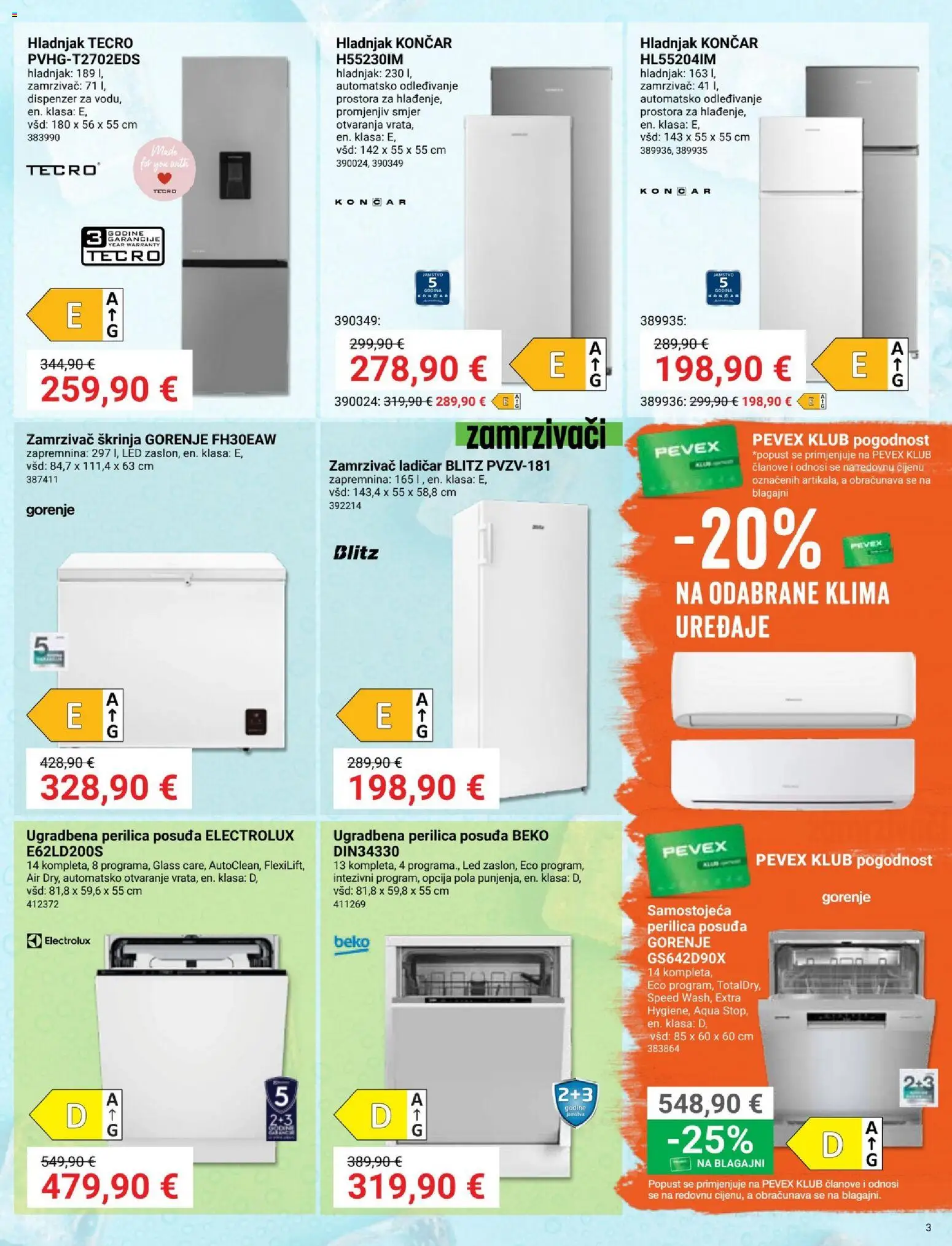 Pevex katalog akcija strana 3 – vrijedi od 23.7. do 24.8.2026.
