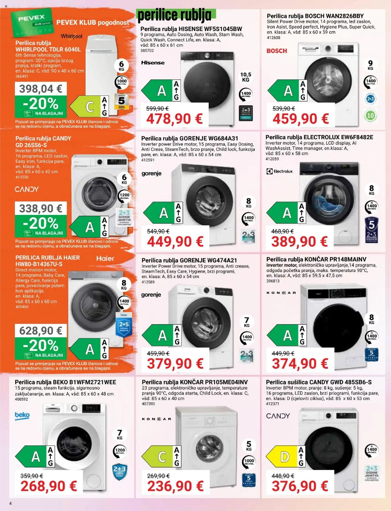 Pevex katalog akcija strana 4 – vrijedi od 23.7. do 24.8.2026.
