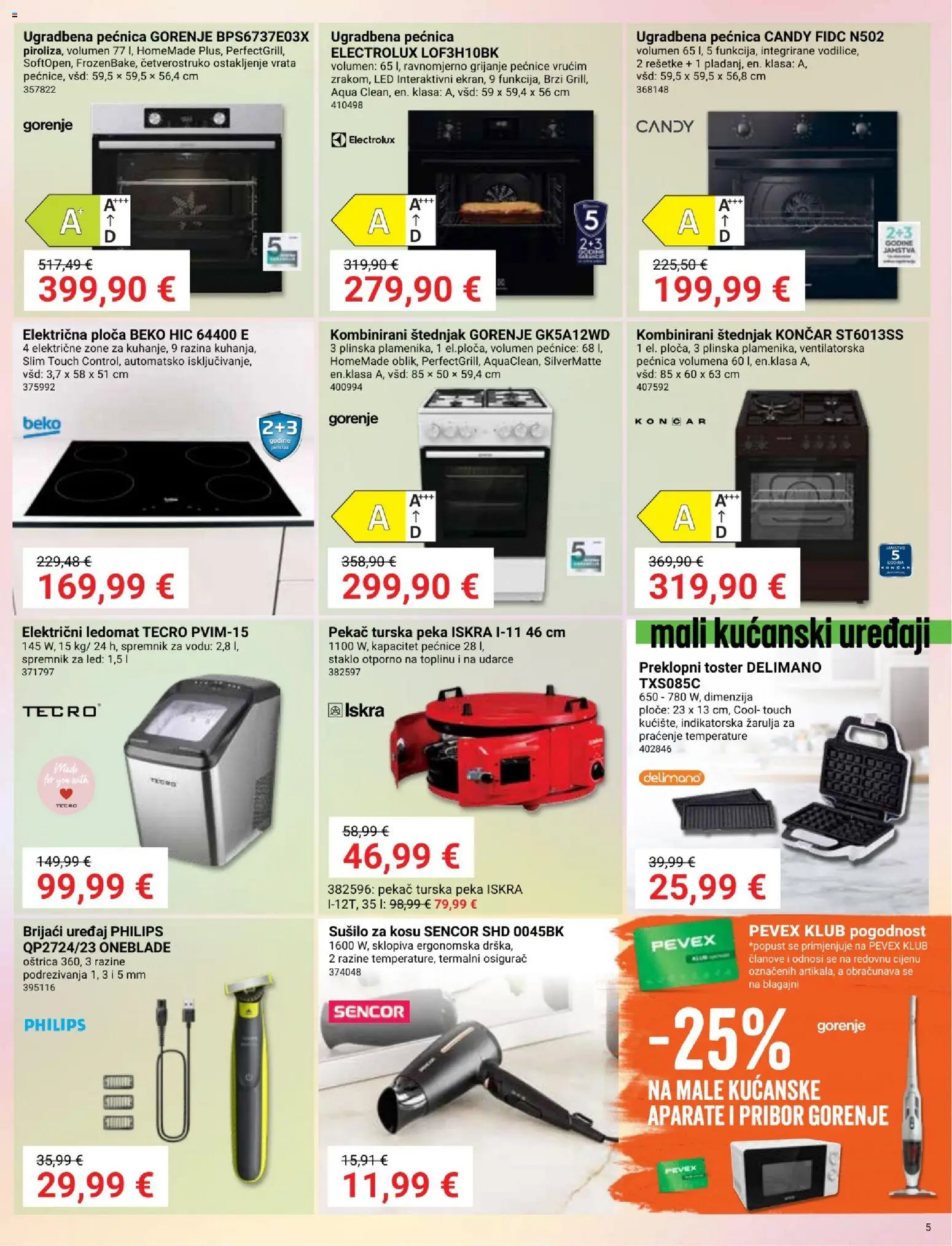 Pevex katalog akcija strana 5 – vrijedi od 23.7. do 24.8.2026.