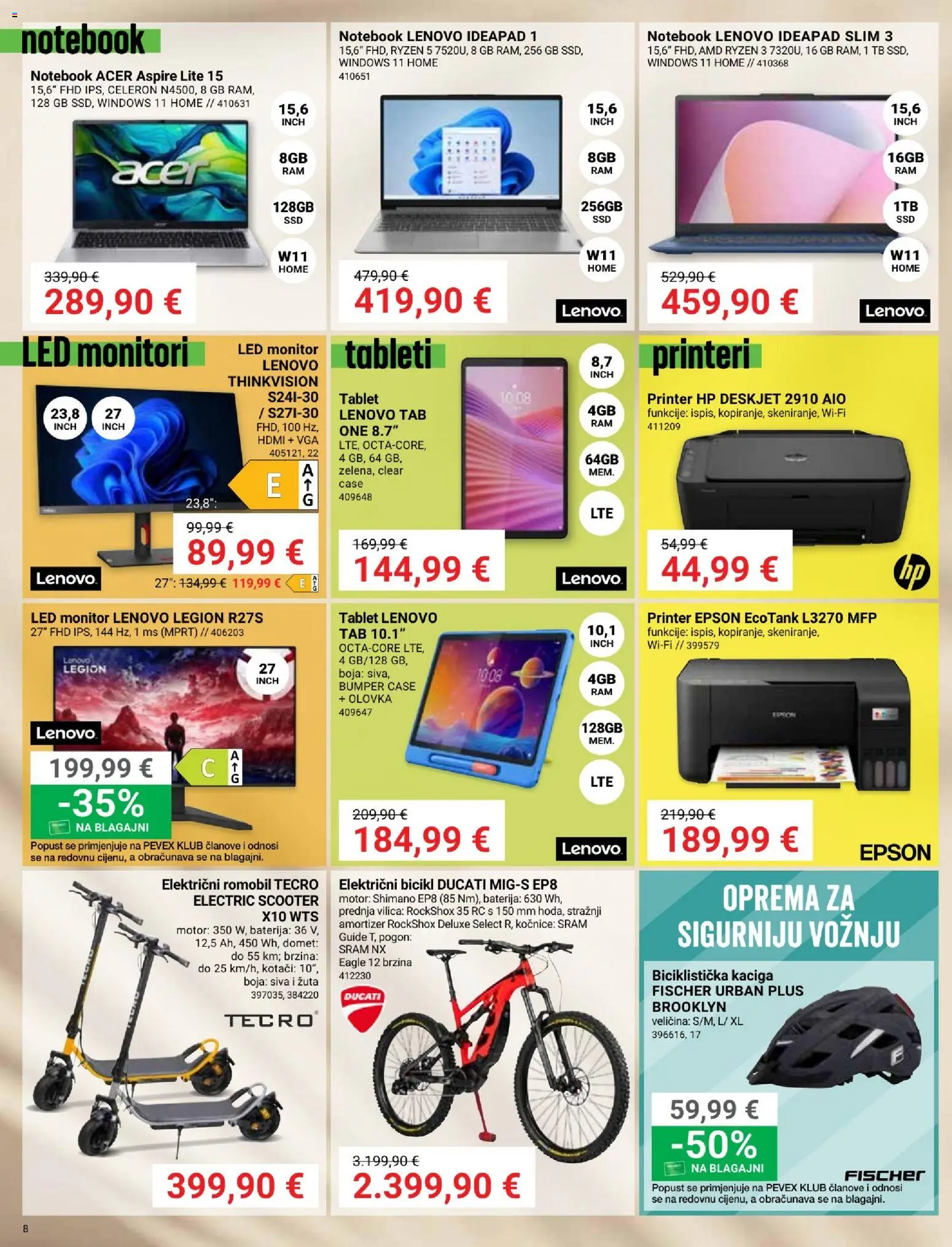 Pevex katalog akcija strana 8 – vrijedi od 23.7. do 24.8.2026.