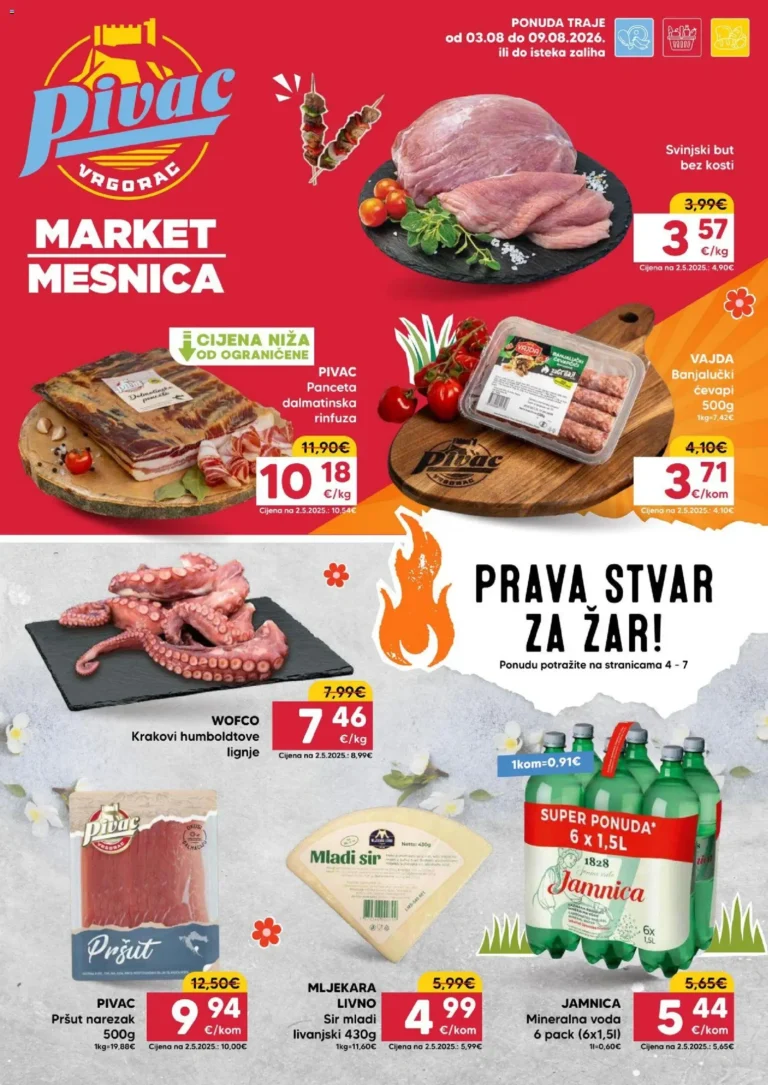 Pivac katalog akcija strana 1 – vrijedi od 3.8. do 9.8.2026.