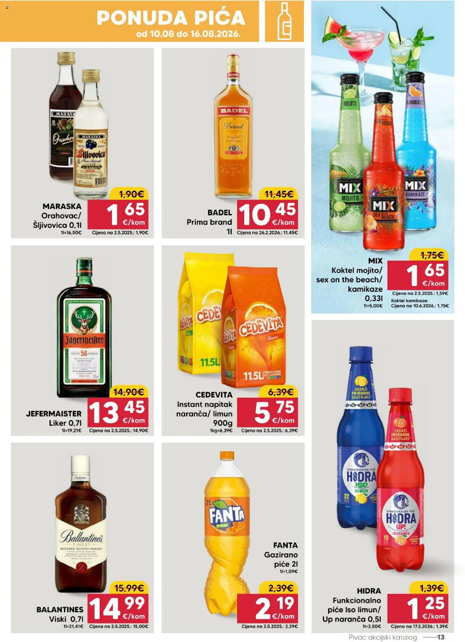 Pivac katalog akcija strana 13 – vrijedi od 10.8. do 16.8.2026.