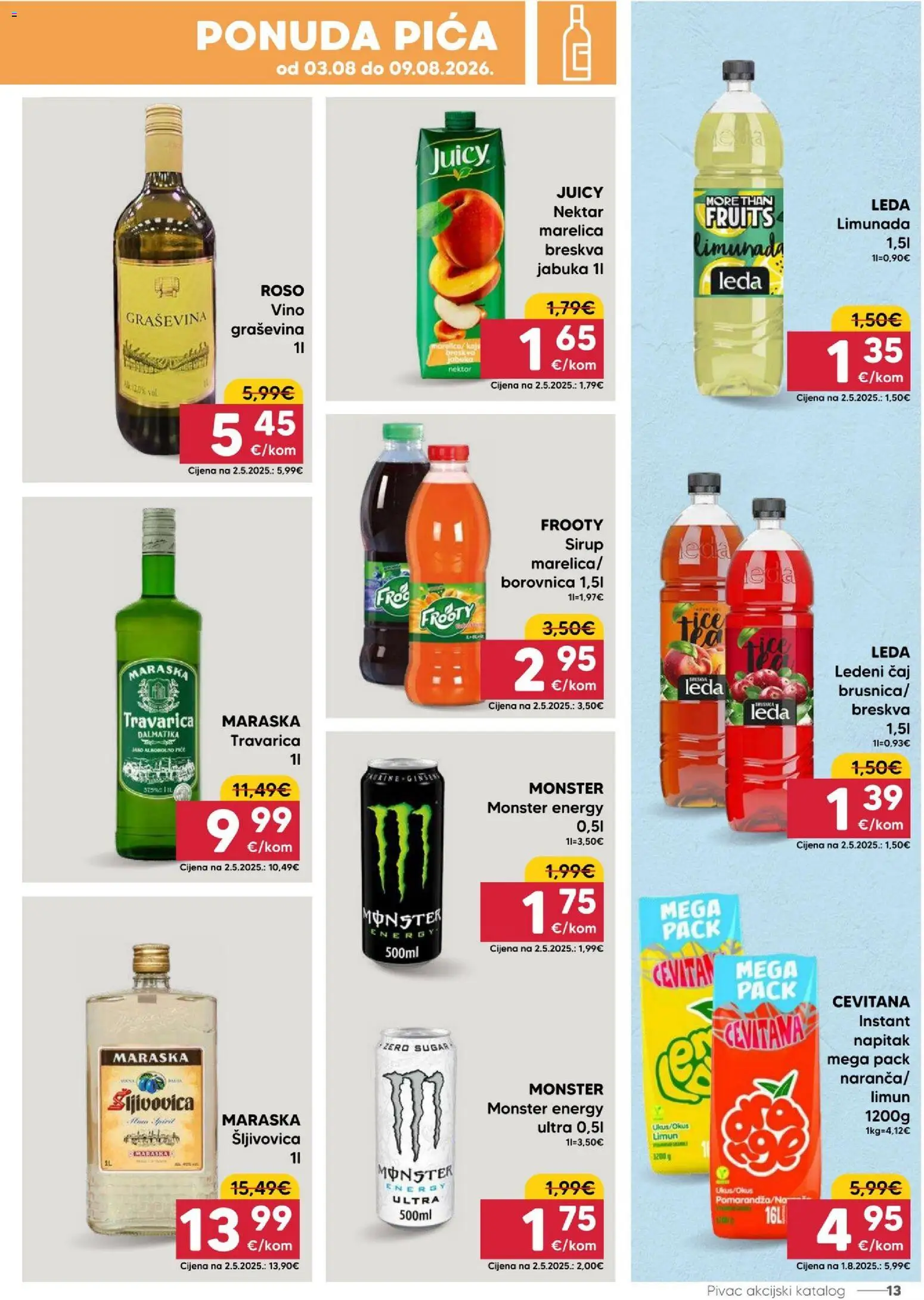 Pivac katalog akcija strana 13 – vrijedi od 3.8. do 9.8.2026.
