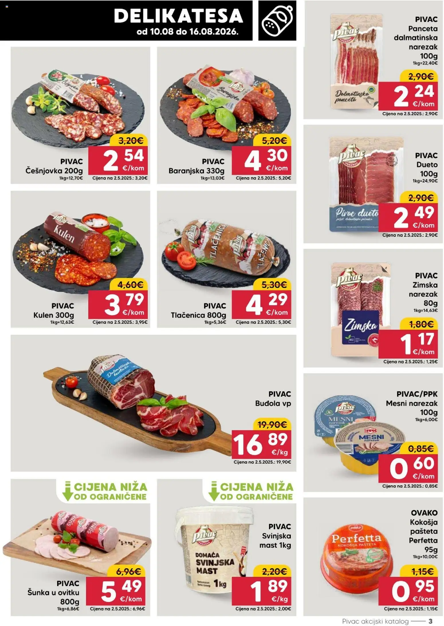 Pivac katalog akcija strana 3 – vrijedi od 10.8. do 16.8.2026.