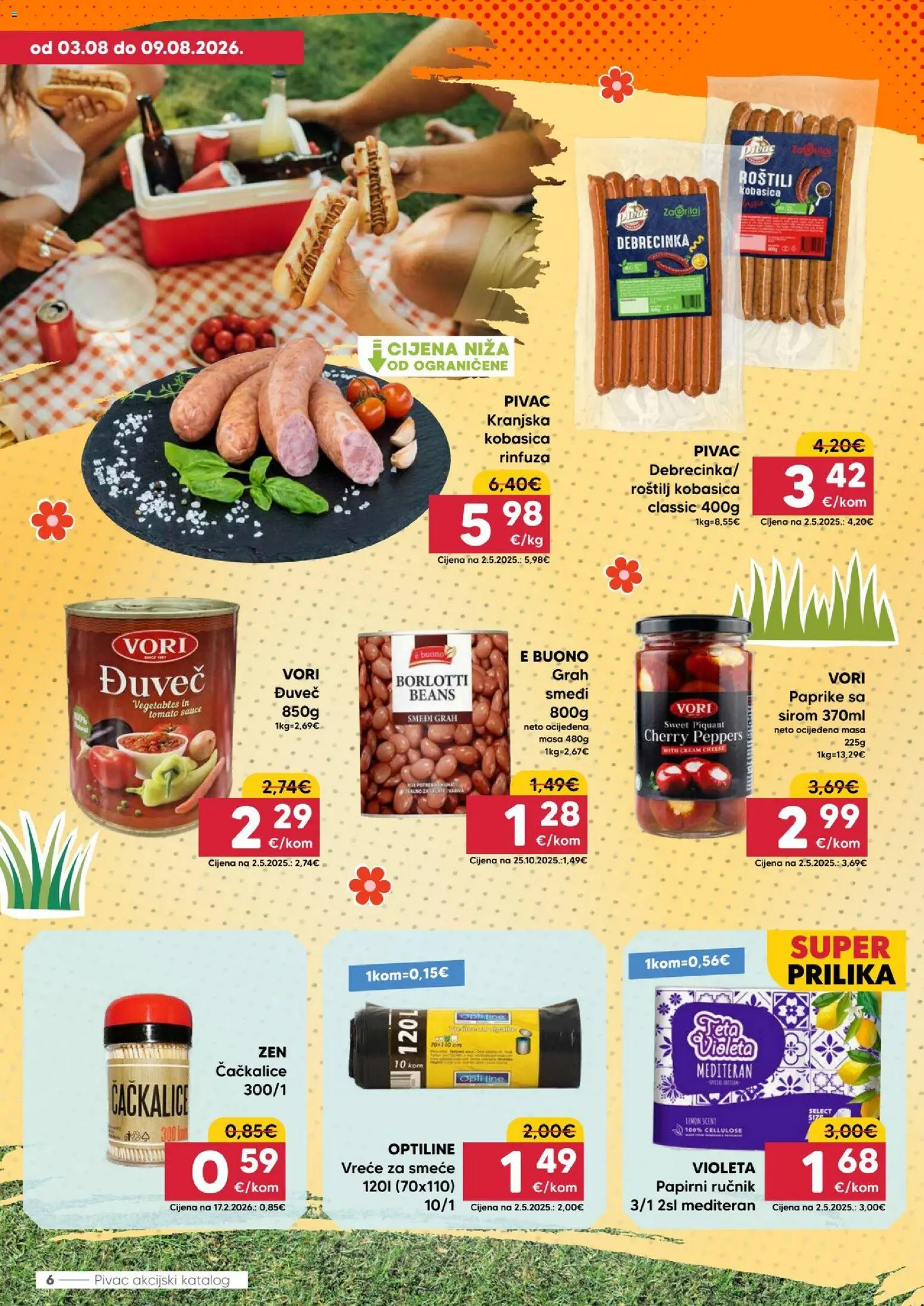Pivac katalog akcija strana 6 – vrijedi od 3.8. do 9.8.2026.