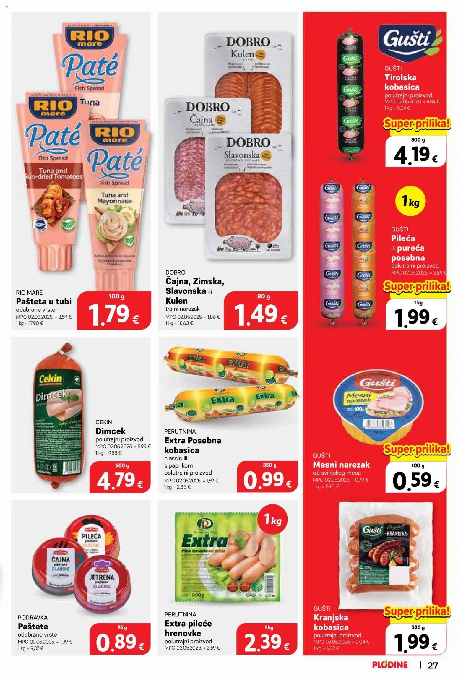 Plodine katalog akcija strana 27 – vrijedi od 29.7. do 4.8.2026.