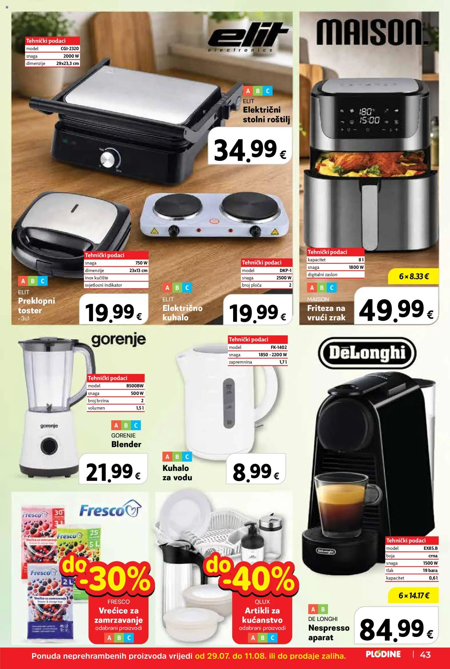 Plodine katalog akcija strana 43 – vrijedi od 29.7. do 4.8.2026.