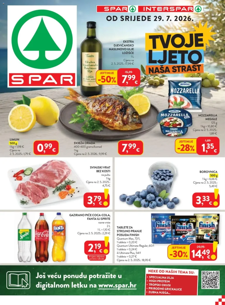 Spar katalog akcija strana 1 – vrijedi od 29.7. do 4.8.2026.