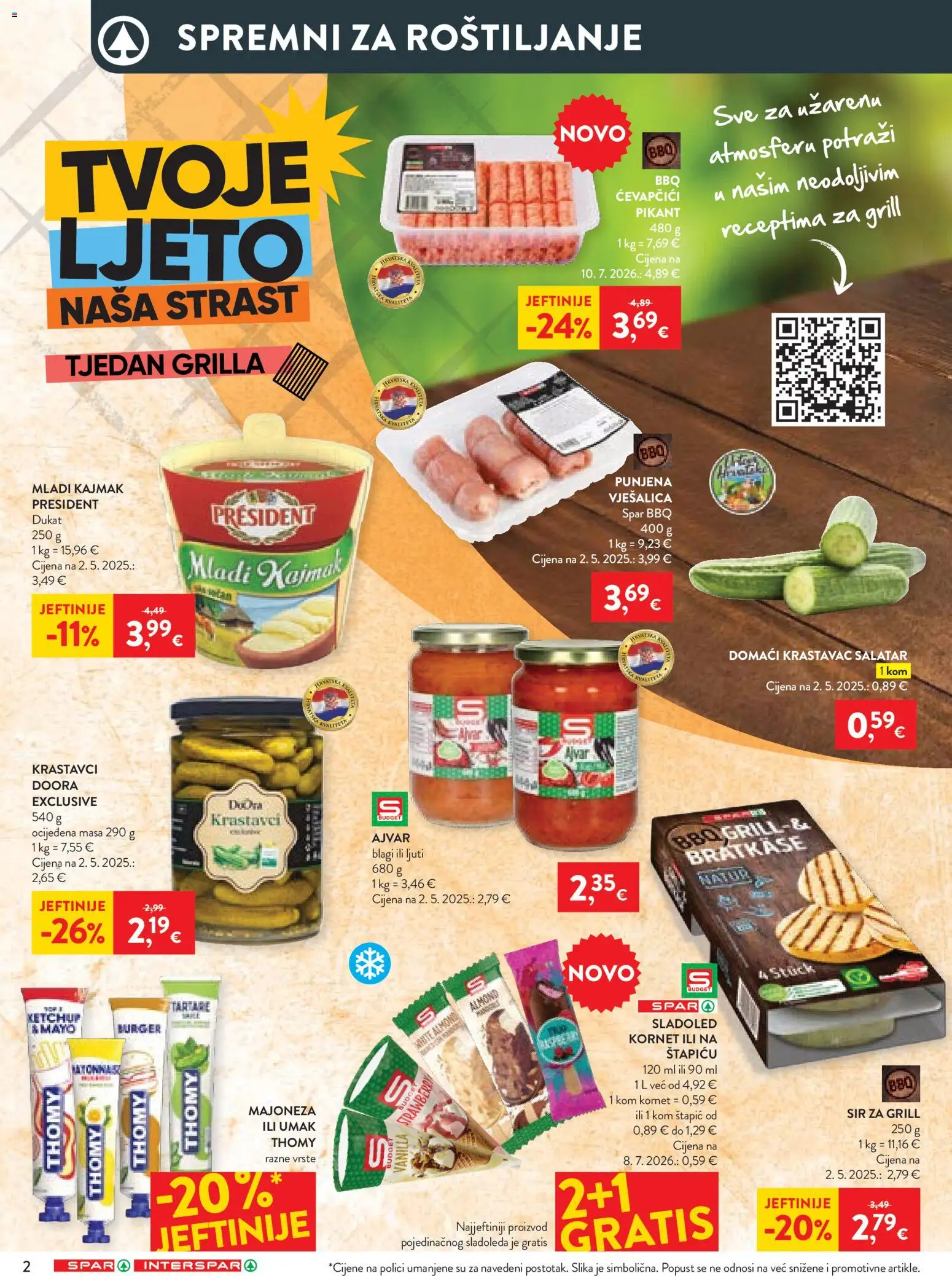Spar katalog akcija strana 2 – vrijedi od 4.8. do 11.8.2026.