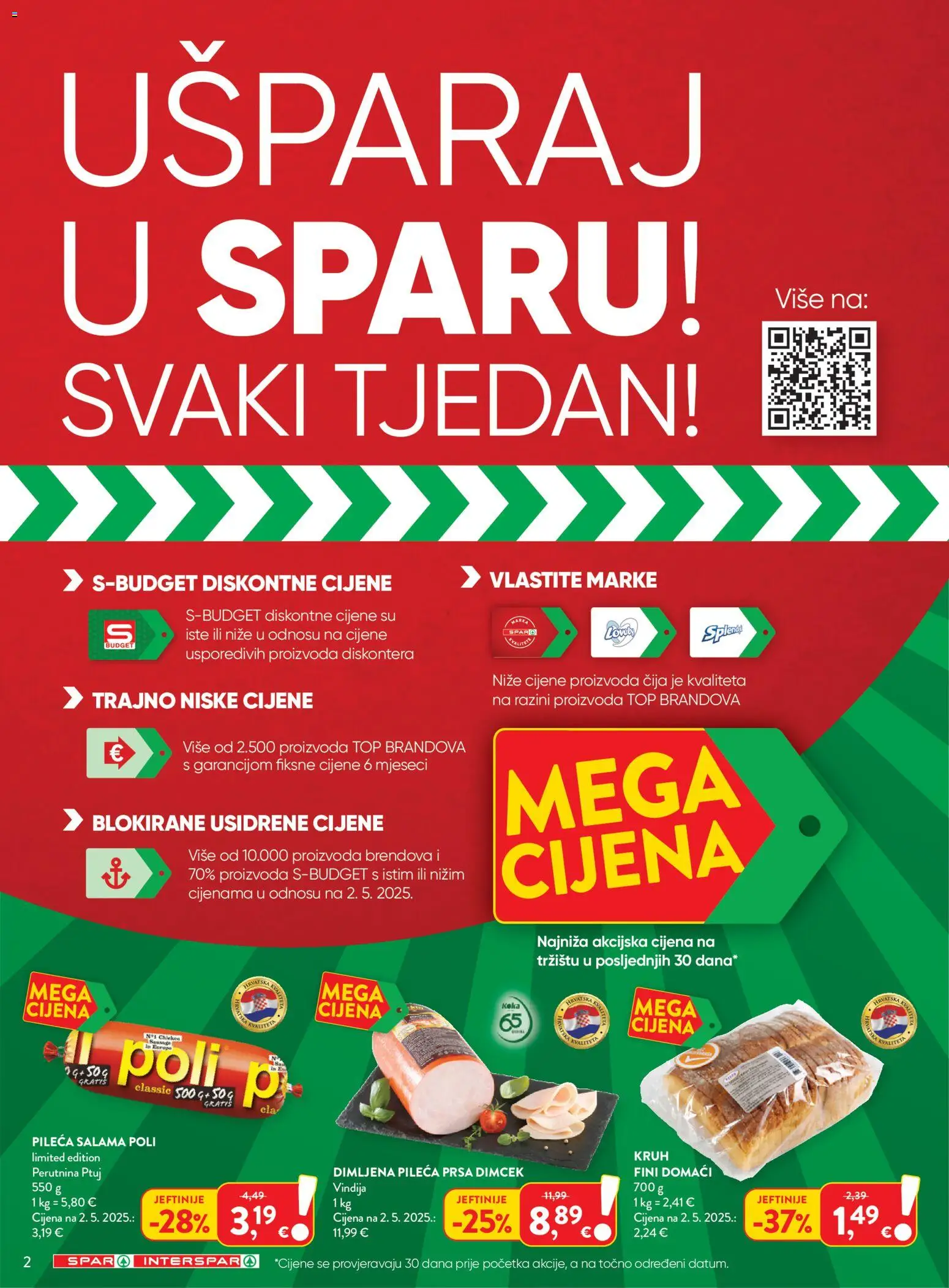 Spar katalog akcija strana 2 – vrijedi od 19.8. do 25.8.2026.