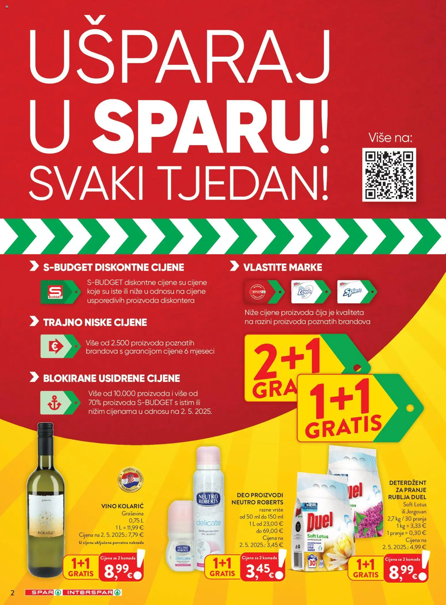Spar katalog akcija strana 2 – vrijedi od 2.9. do 8.9.2026.