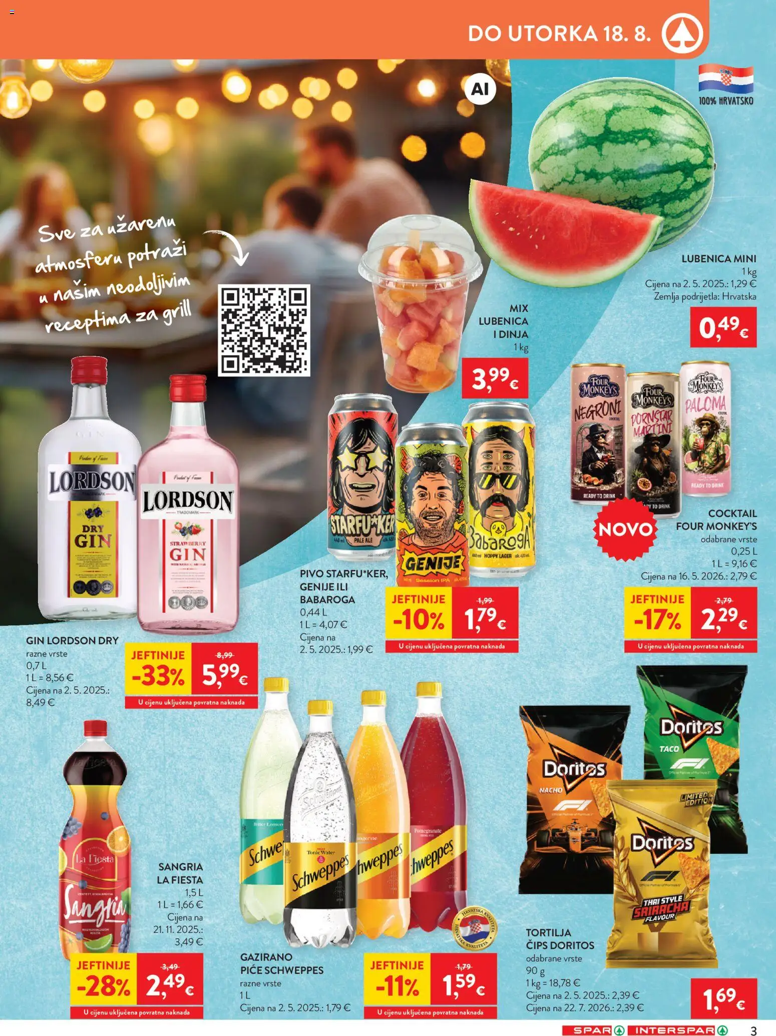 Spar katalog akcija strana 3 – vrijedi od 12.8. do 18.8.2026.