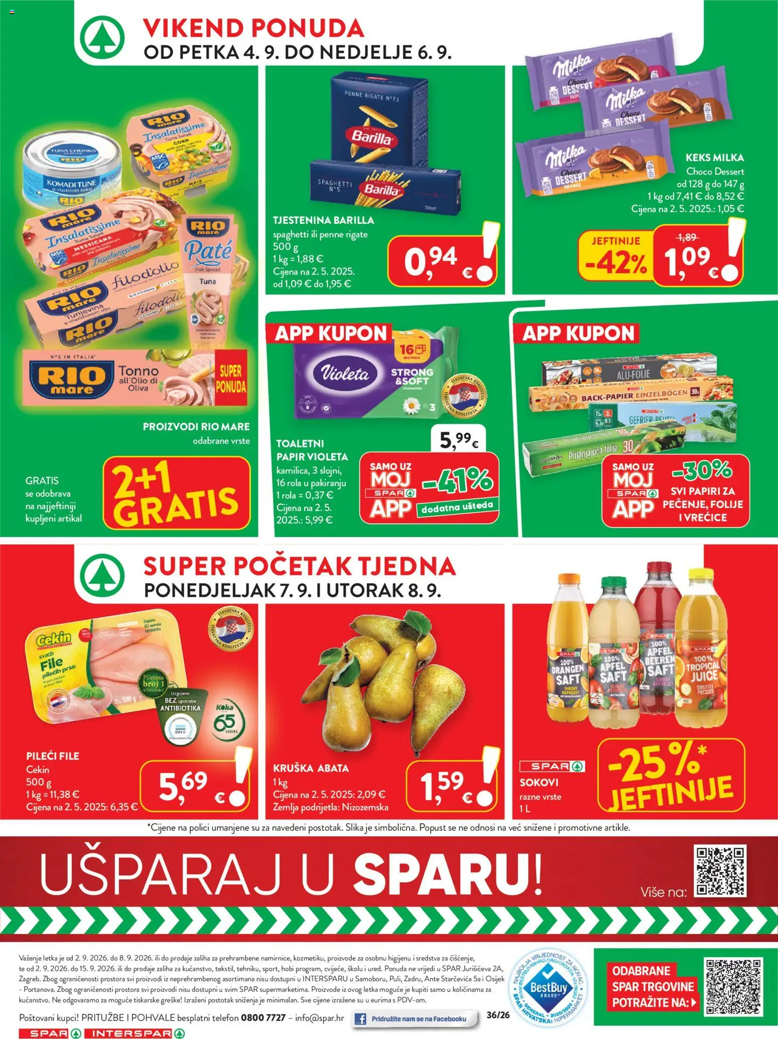 Spar katalog akcija strana 31 – vrijedi od 2.9. do 8.9.2026.