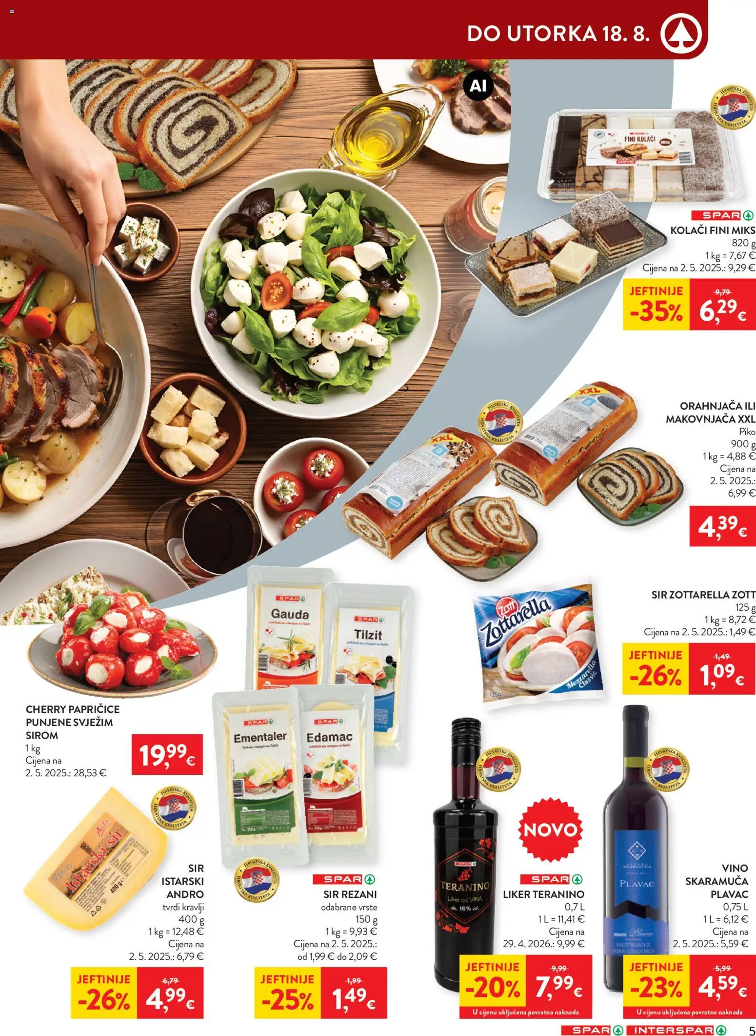 Spar katalog akcija strana 5 – vrijedi od 12.8. do 18.8.2026.