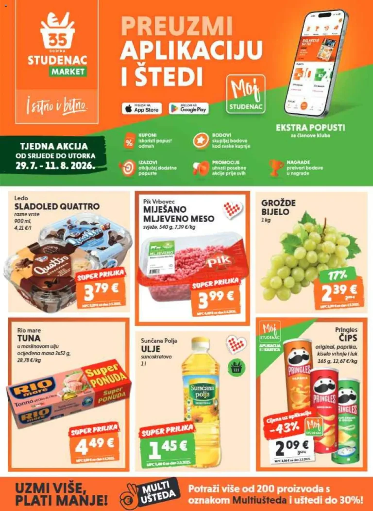Studenac katalog akcija strana 1 – vrijedi od 29.7. do 11.8.2026.
