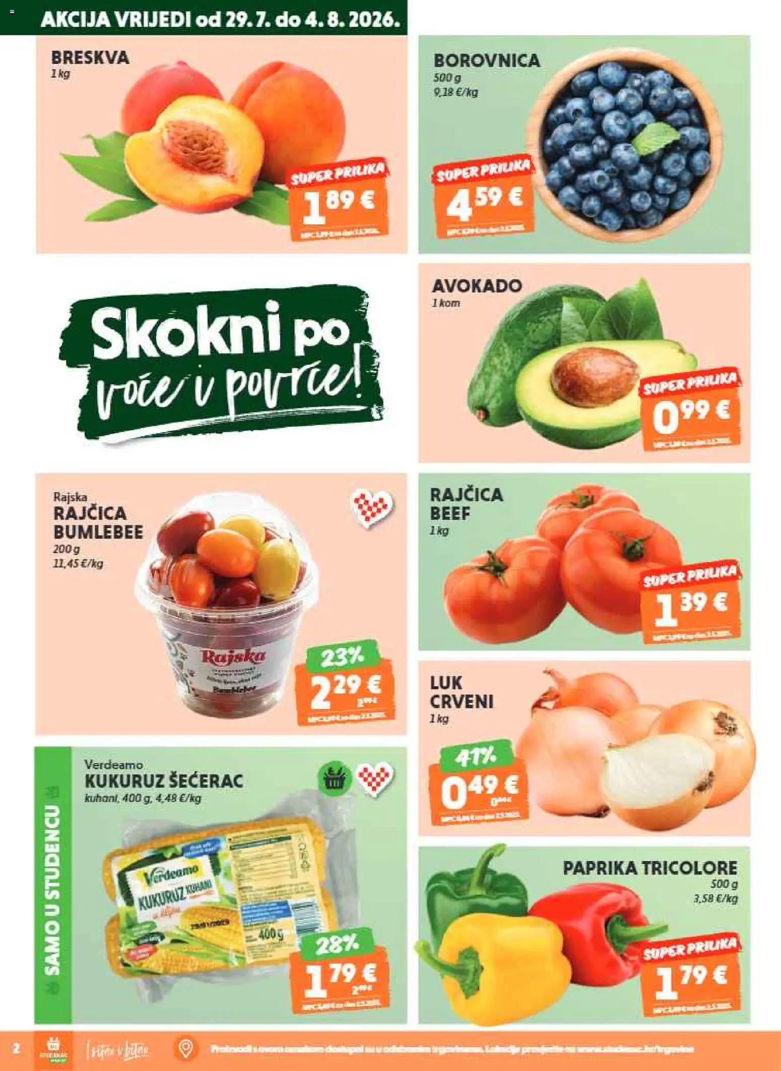 Studenac katalog akcija strana 2 – vrijedi od 29.7. do 11.8.2026.