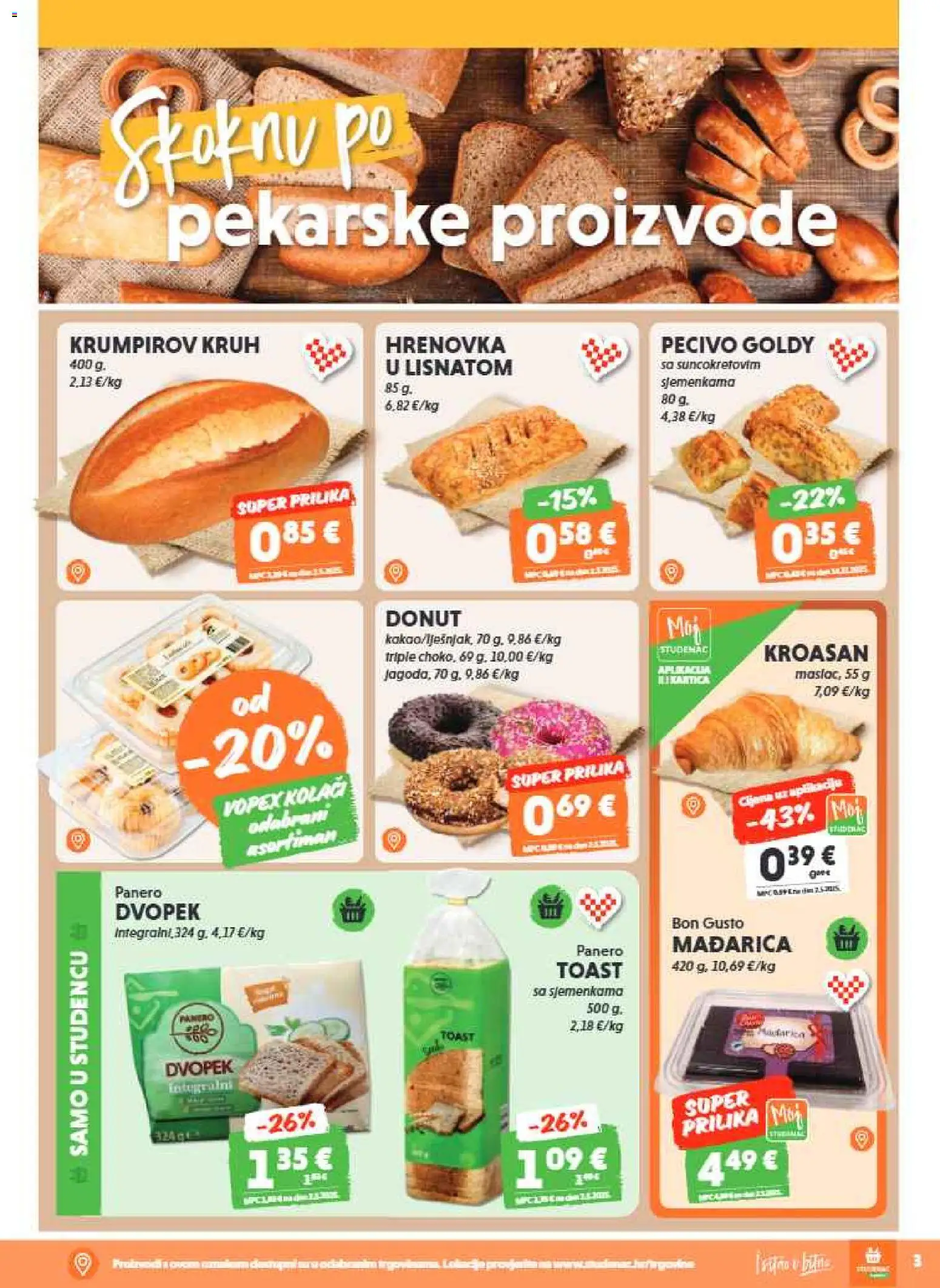 Studenac katalog akcija strana 3 – vrijedi od 29.7. do 11.8.2026.