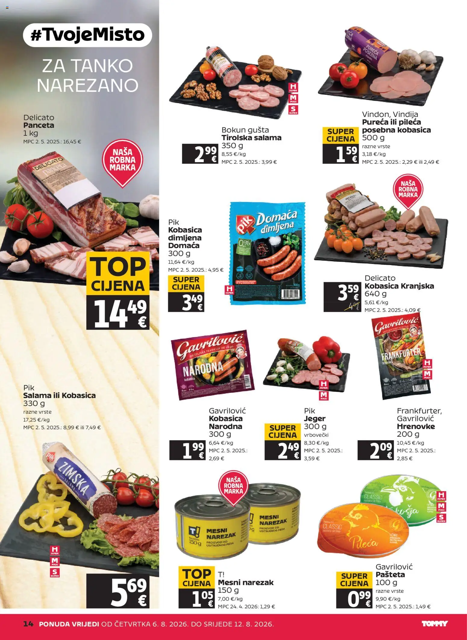 Tommy katalog akcija strana 14 – vrijedi od 6.8. do 12.8.2026.