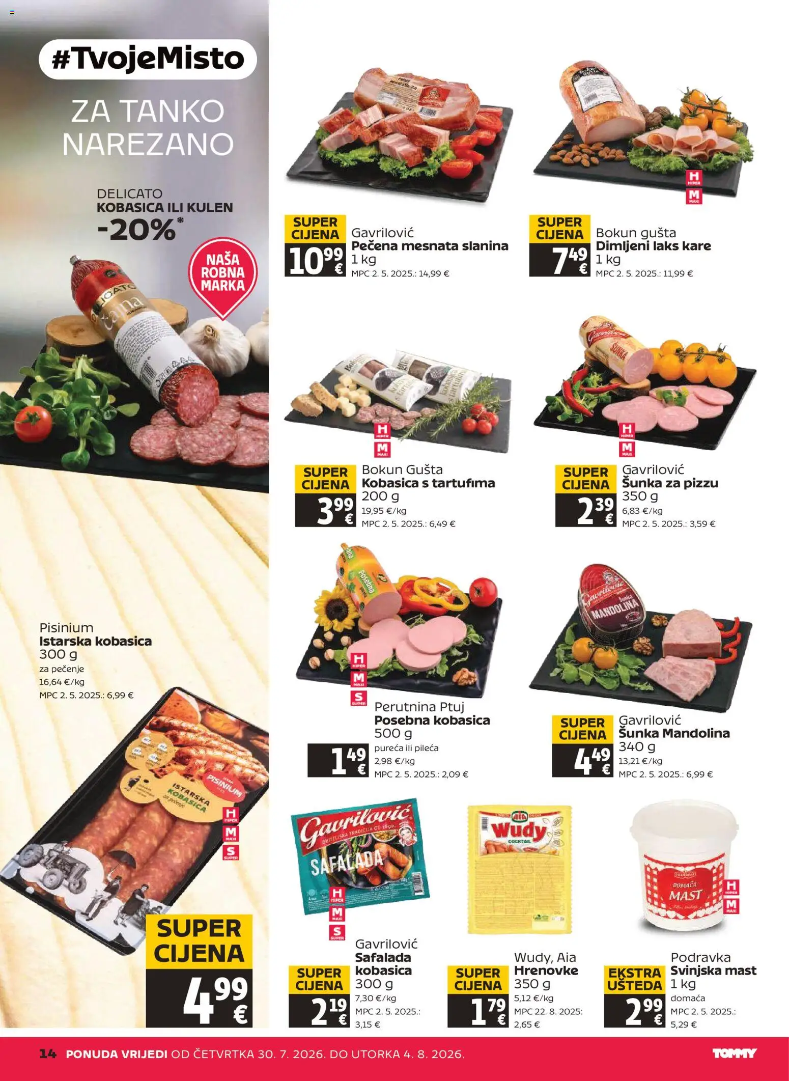 Tommy katalog akcija strana 14 – vrijedi od 30.7. do 4.8.2026.