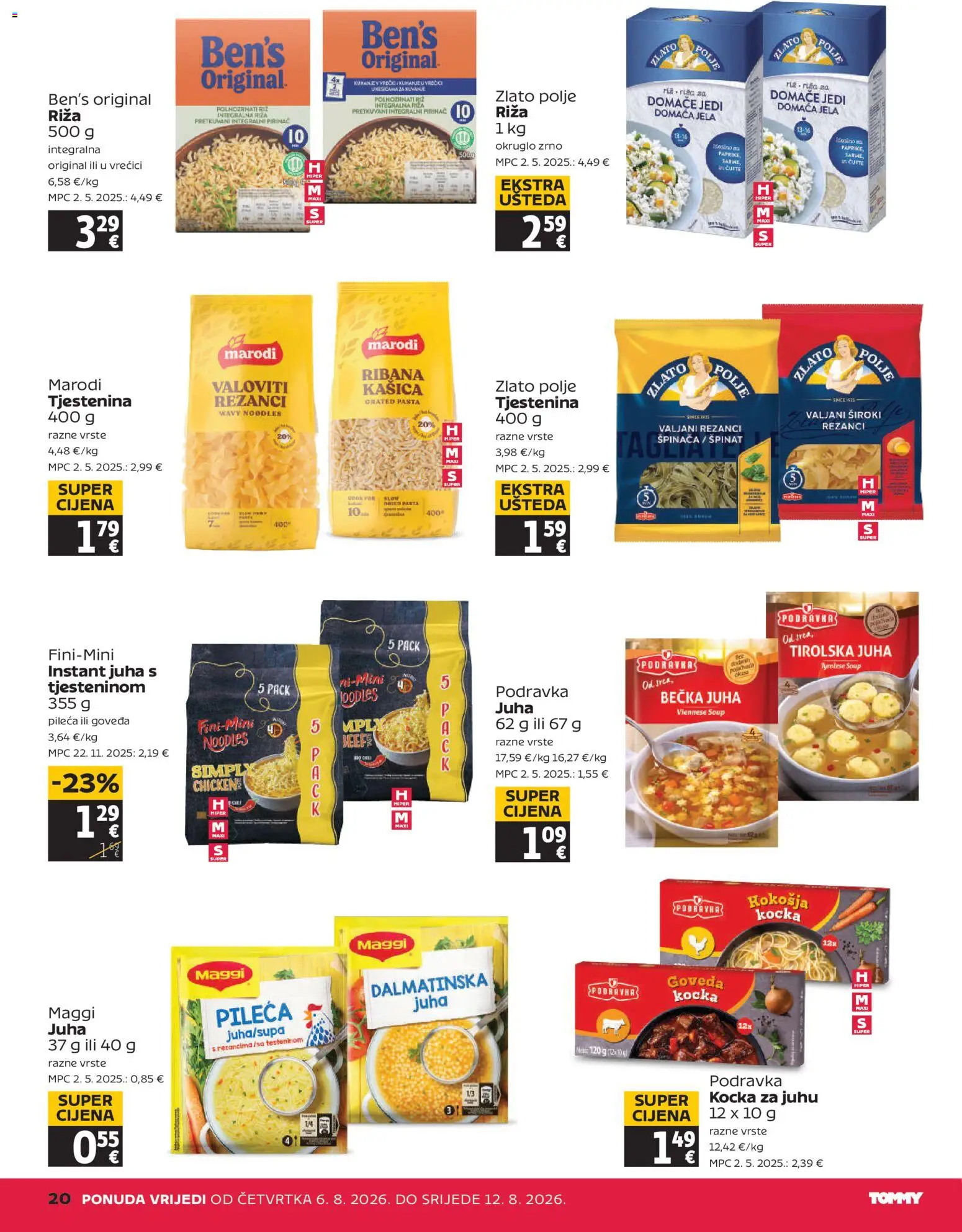 Tommy katalog akcija strana 20 – vrijedi od 6.8. do 12.8.2026.