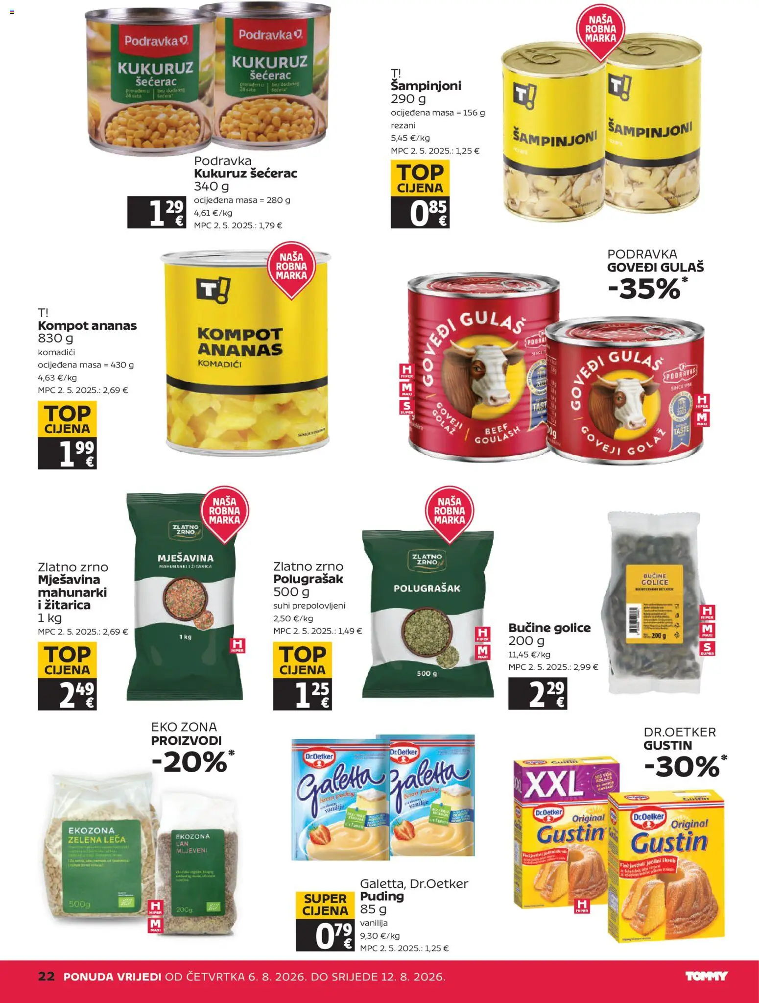 Tommy katalog akcija strana 22 – vrijedi od 6.8. do 12.8.2026.