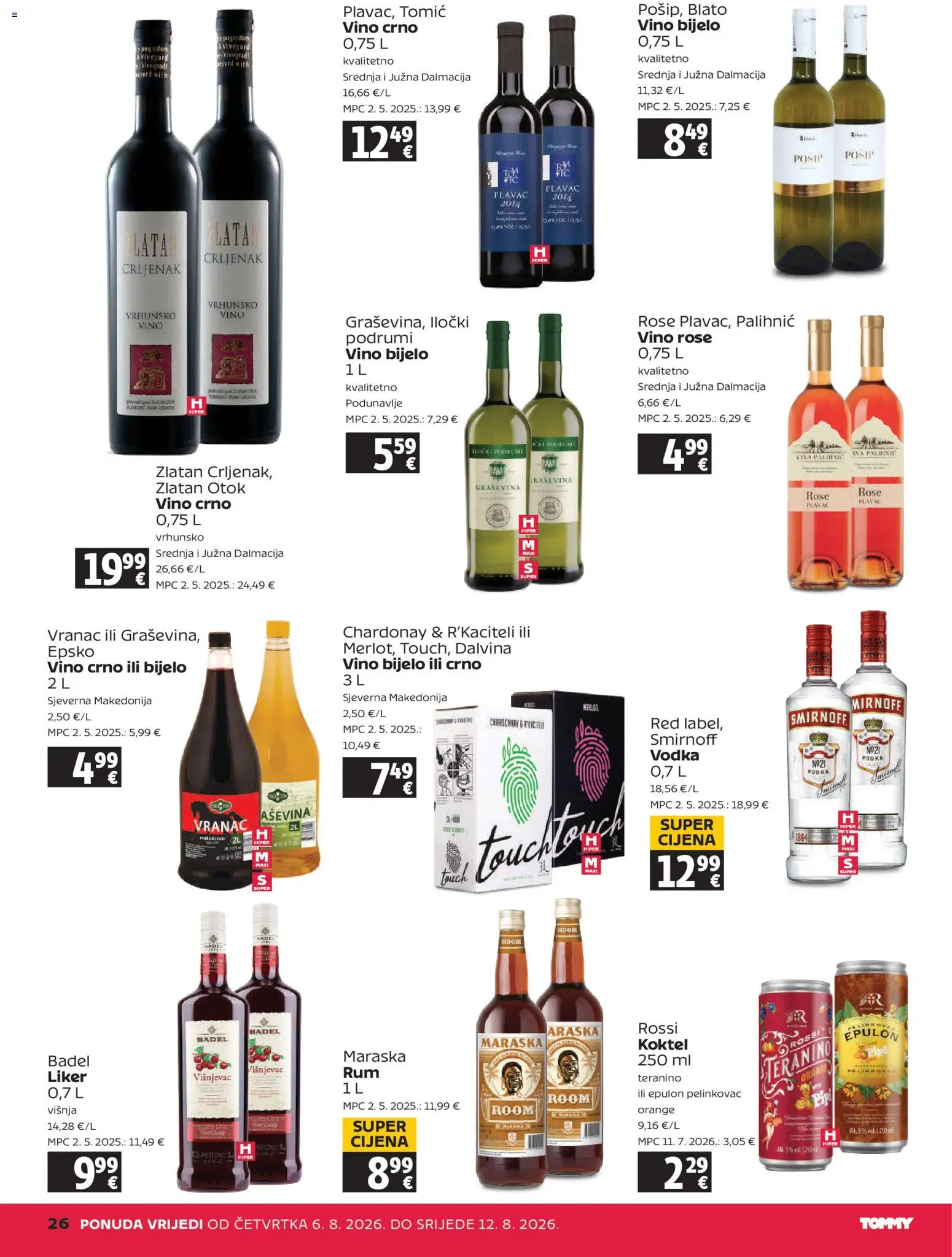 Tommy katalog akcija strana 26 – vrijedi od 6.8. do 12.8.2026.