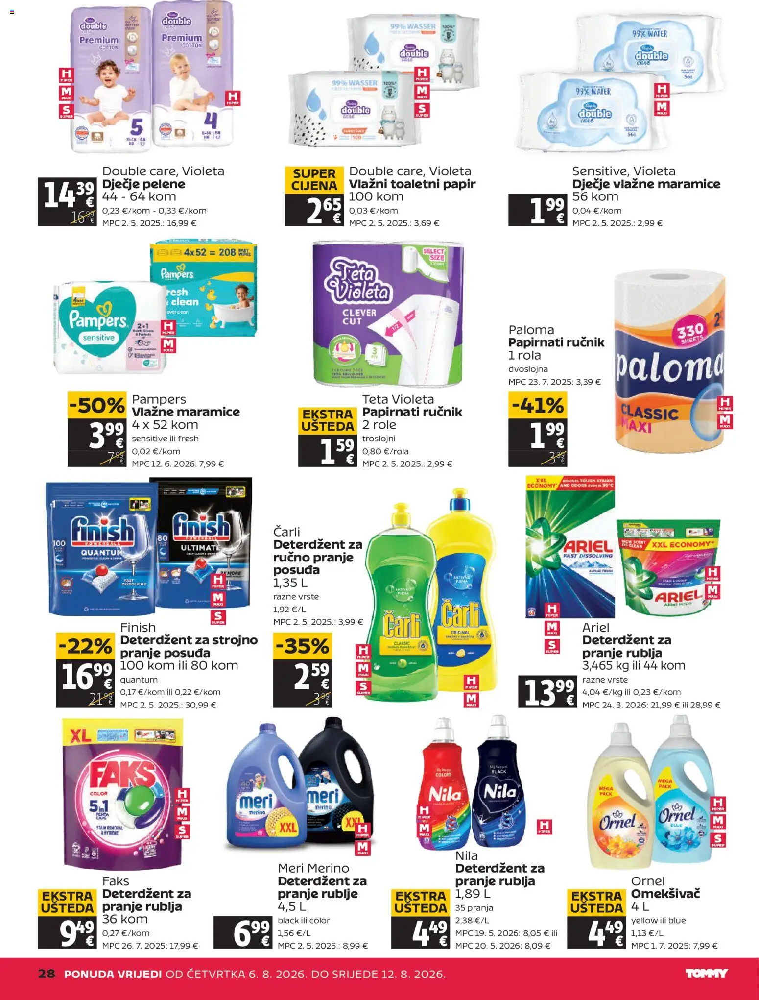 Tommy katalog akcija strana 28 – vrijedi od 6.8. do 12.8.2026.