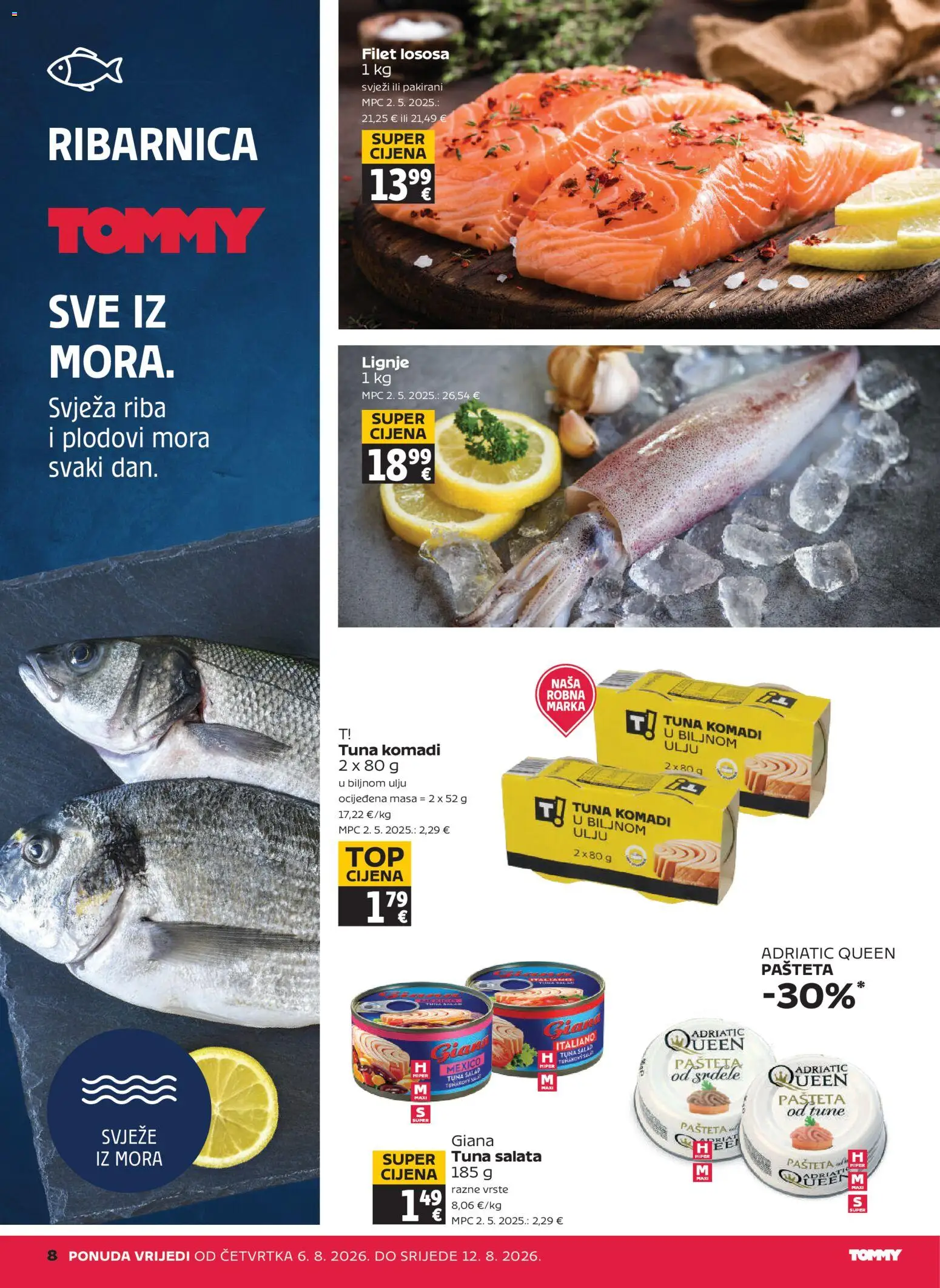 Tommy katalog akcija strana 8 – vrijedi od 6.8. do 12.8.2026.