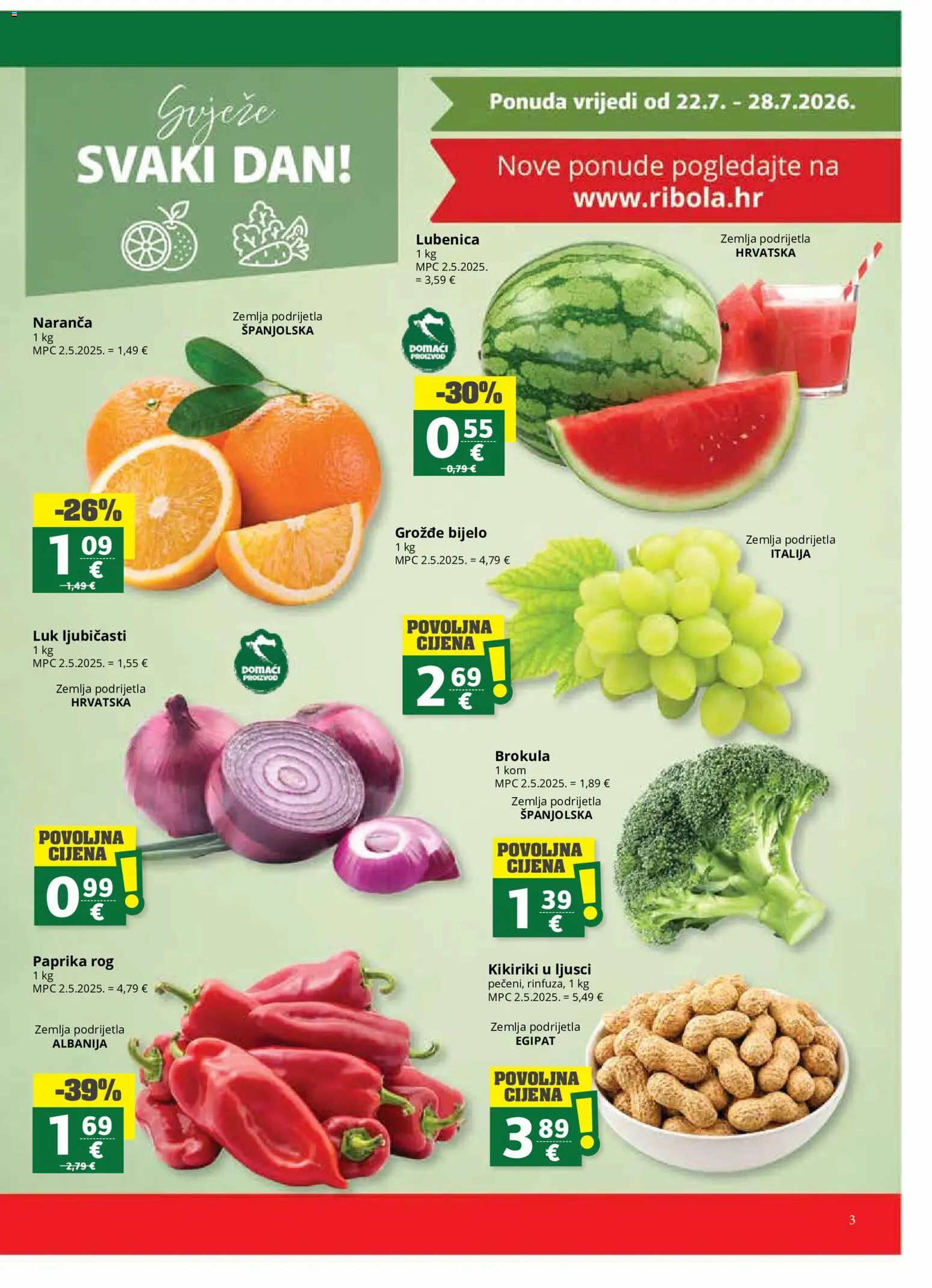 Ultra Gros katalog akcija strana 3 – vrijedi od 22.7. do 6.8.2026.