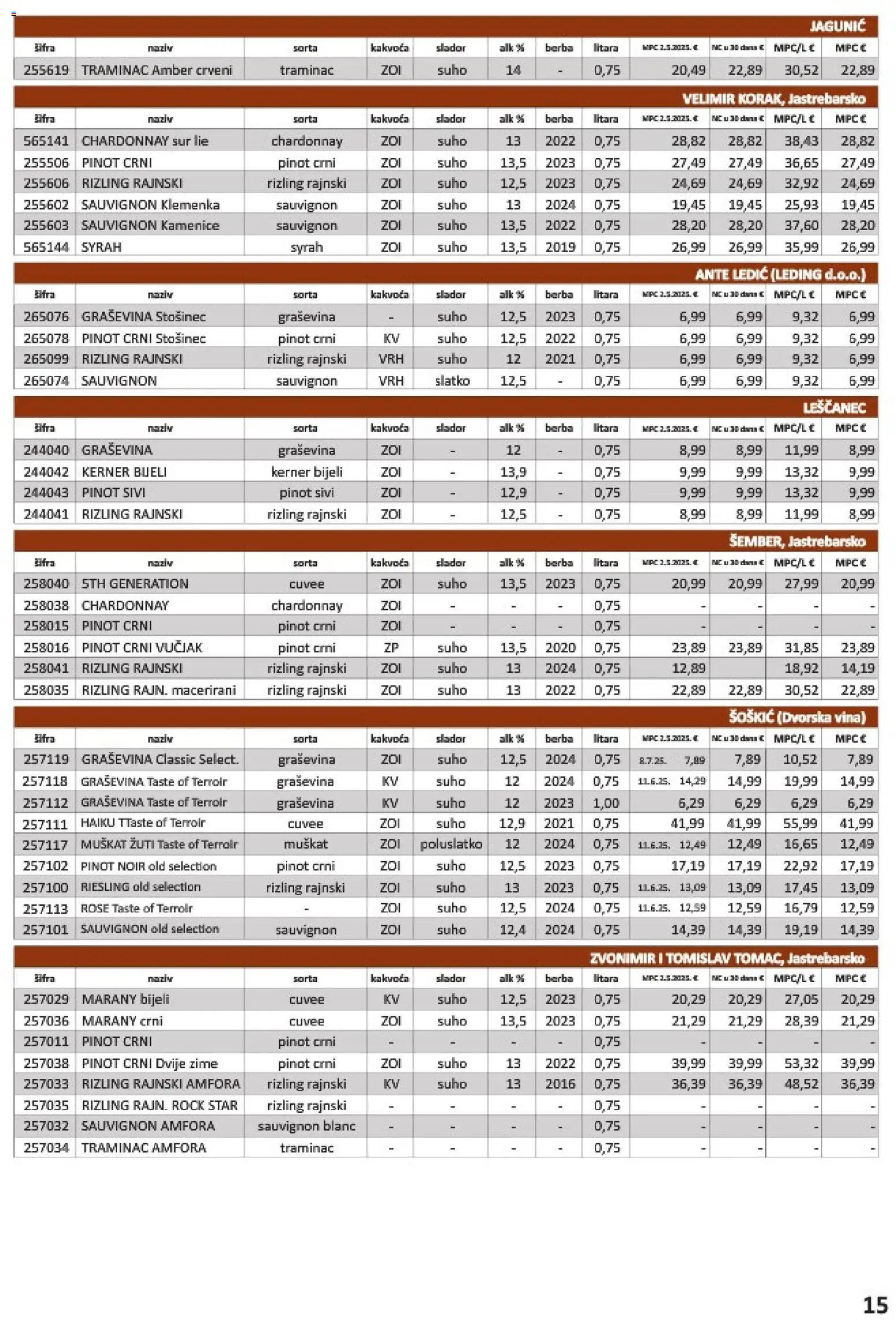 Vrutak katalog akcija strana 15 – vrijedi od 1.11. do 31.10.2026.