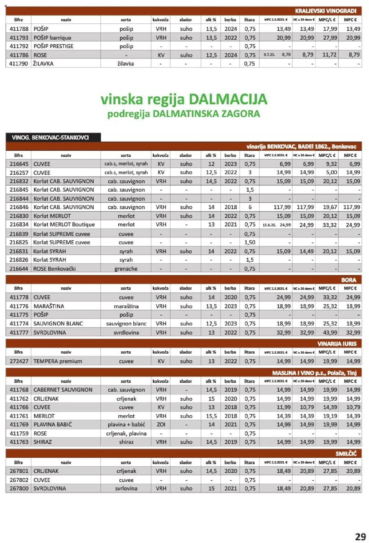 Vrutak katalog akcija strana 29 – vrijedi od 1.11. do 31.10.2026.