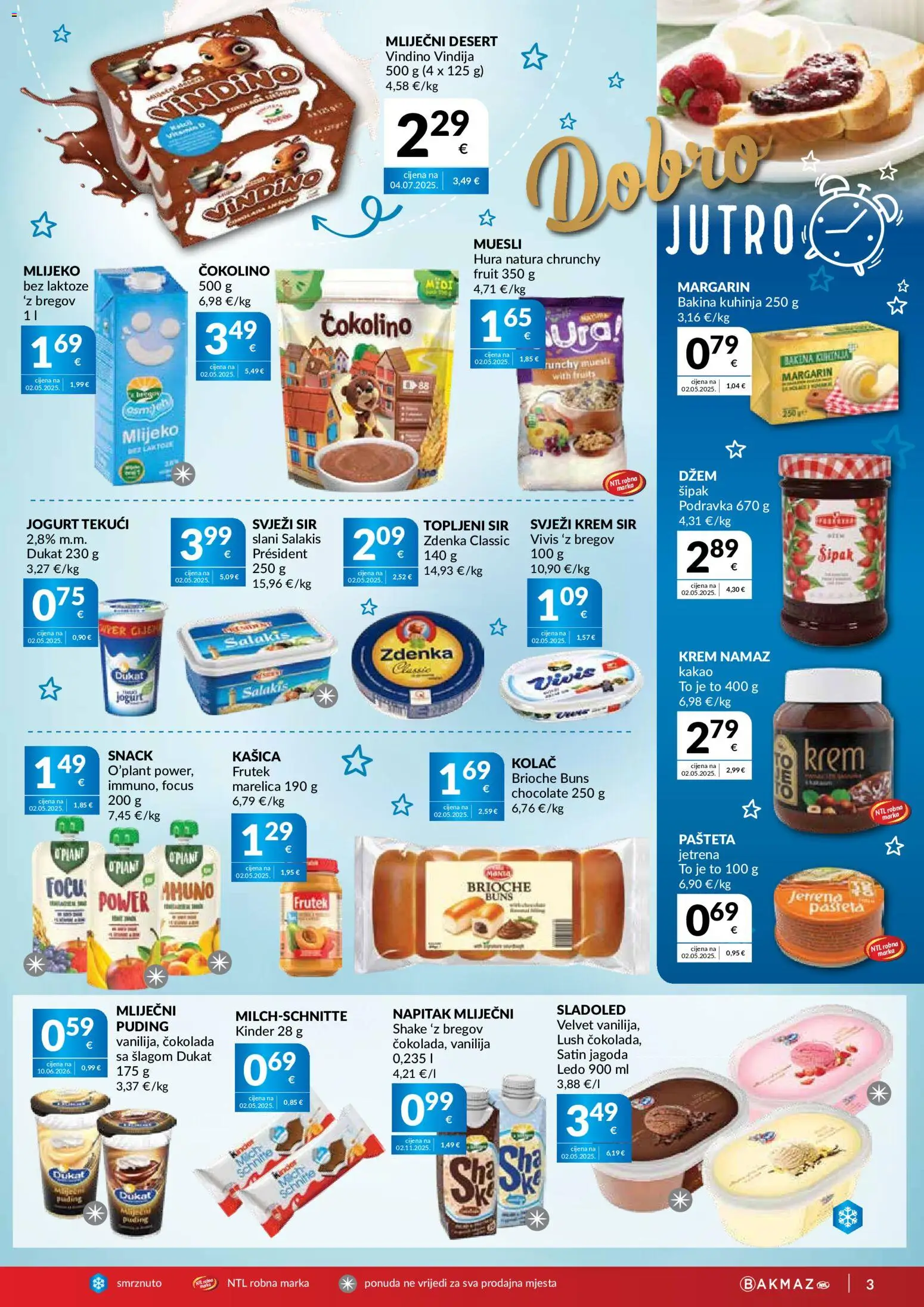 Bakmaz katalog akcija strana 3 – vrijedi od 9.9. do 15.9.2026.