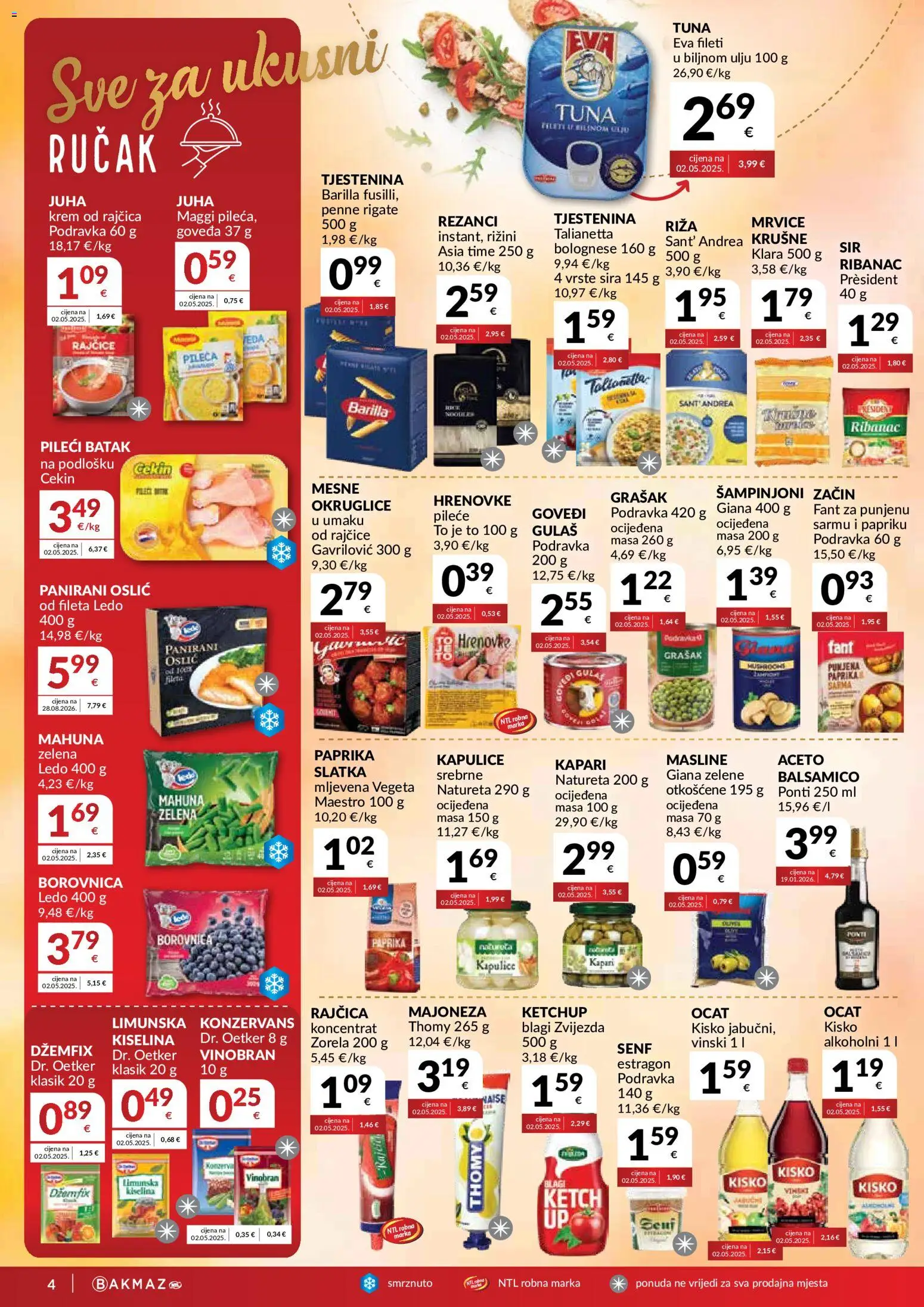 Bakmaz katalog akcija strana 4 – vrijedi od 9.9. do 15.9.2026.