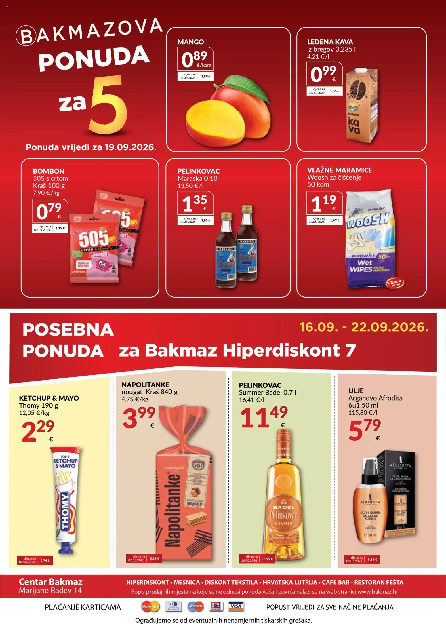 Bakmaz katalog akcija strana 8 – vrijedi od 16.9. do 22.9.2026.