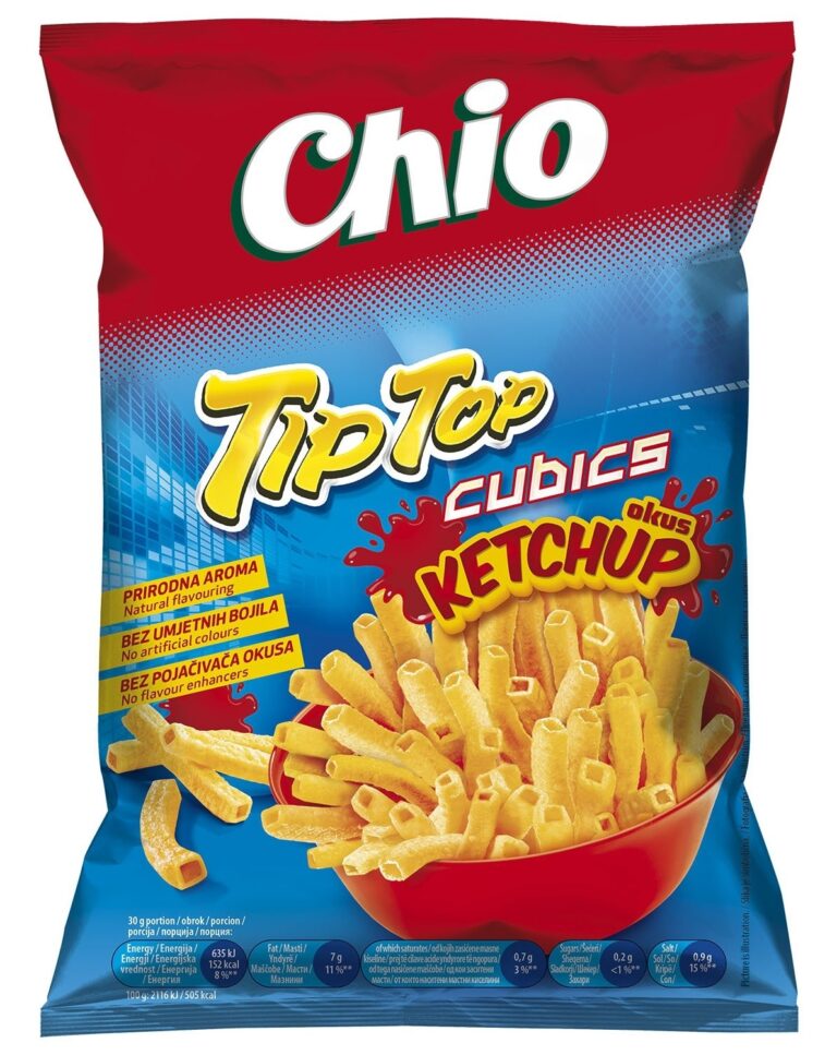 Chio Flips Tip Top Cubics Kečap 0.050 kg