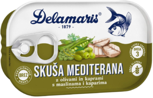 Delamaris Skuša Salata Mediterana s Maslinama 0.125 kg