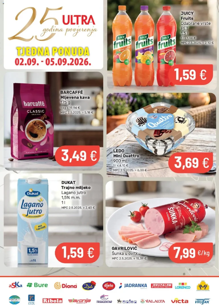 Djelo katalog akcija strana 1 – vrijedi od 2.9. do 5.9.2026.