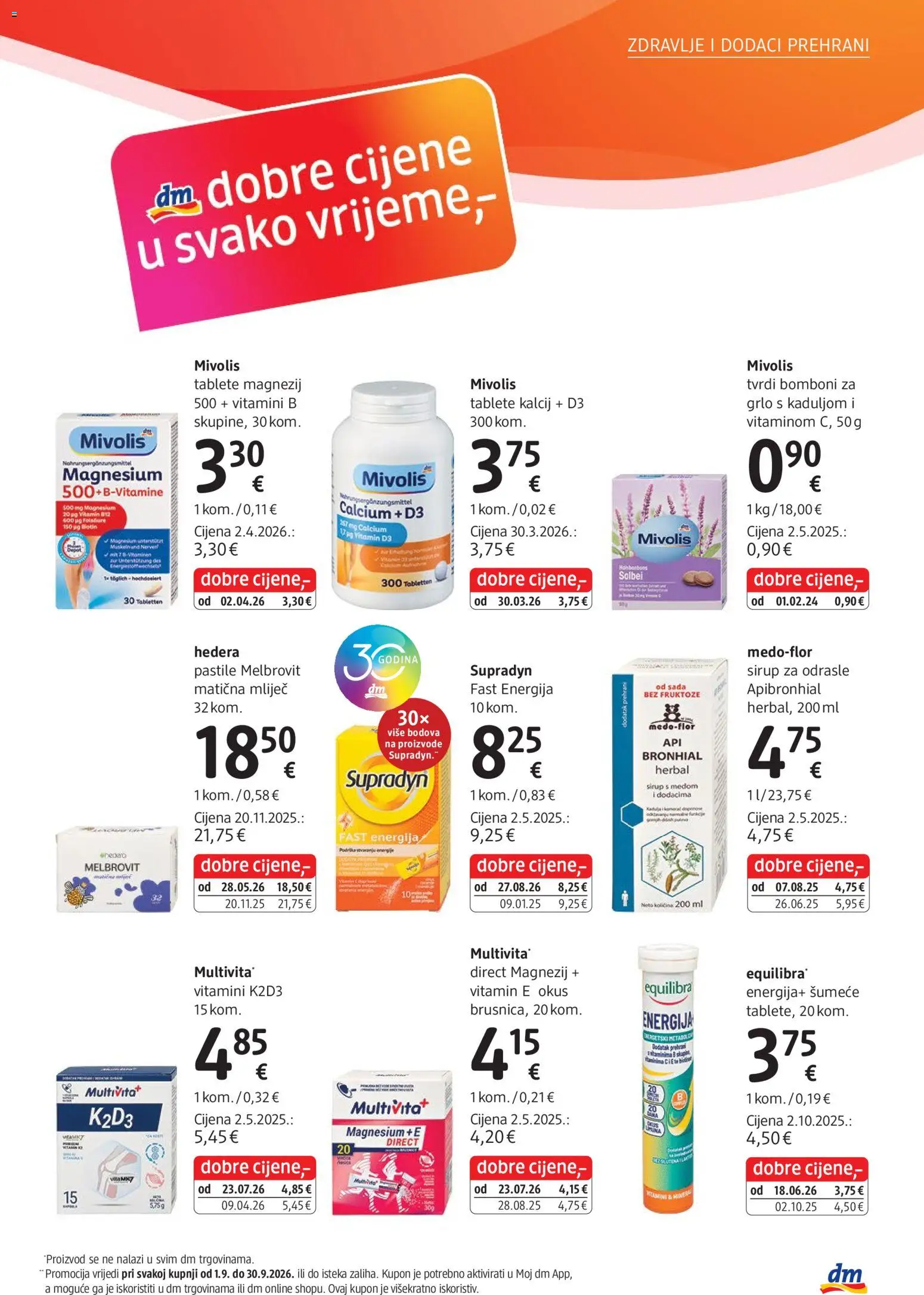 dm katalog akcija strana 7 – vrijedi od 1.9. do 30.9.2026.