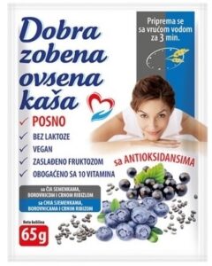 Dobra Zobena Kaša Chia, Borovnica i Crni Ribizl 65 g 0.065 kg
