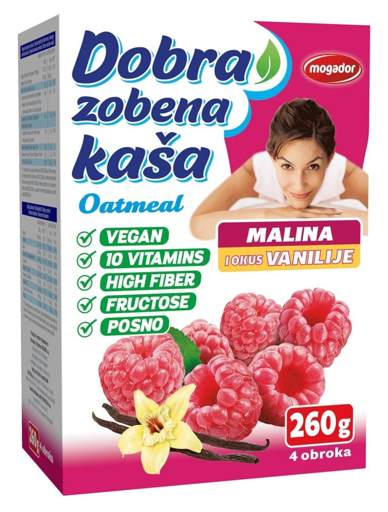 Dobra Zobena kaša malina i vanilija 0.260 kg