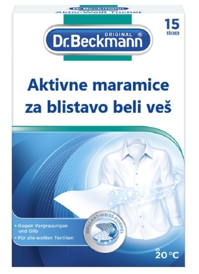 Dr. Beckmann Maramice za rublje Active White 15.000 kom