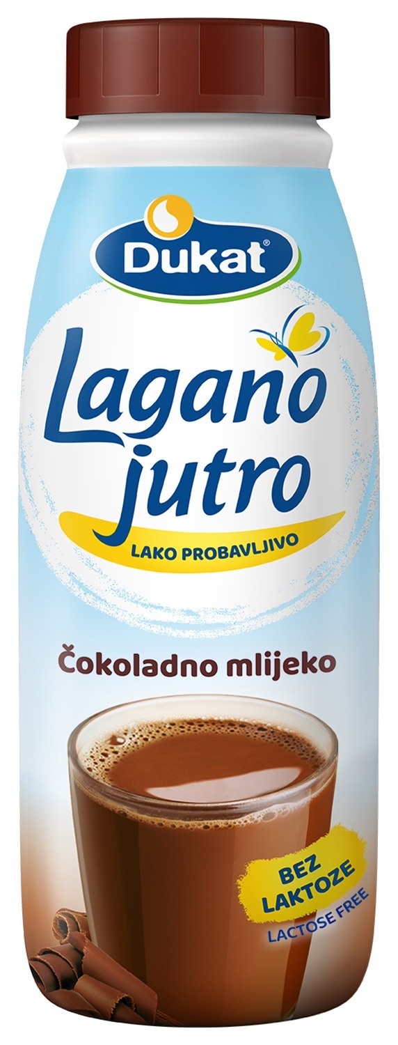 Dukat Lagano Jutro Čokoladno Mlijeko Bez Laktoze 0.500 L