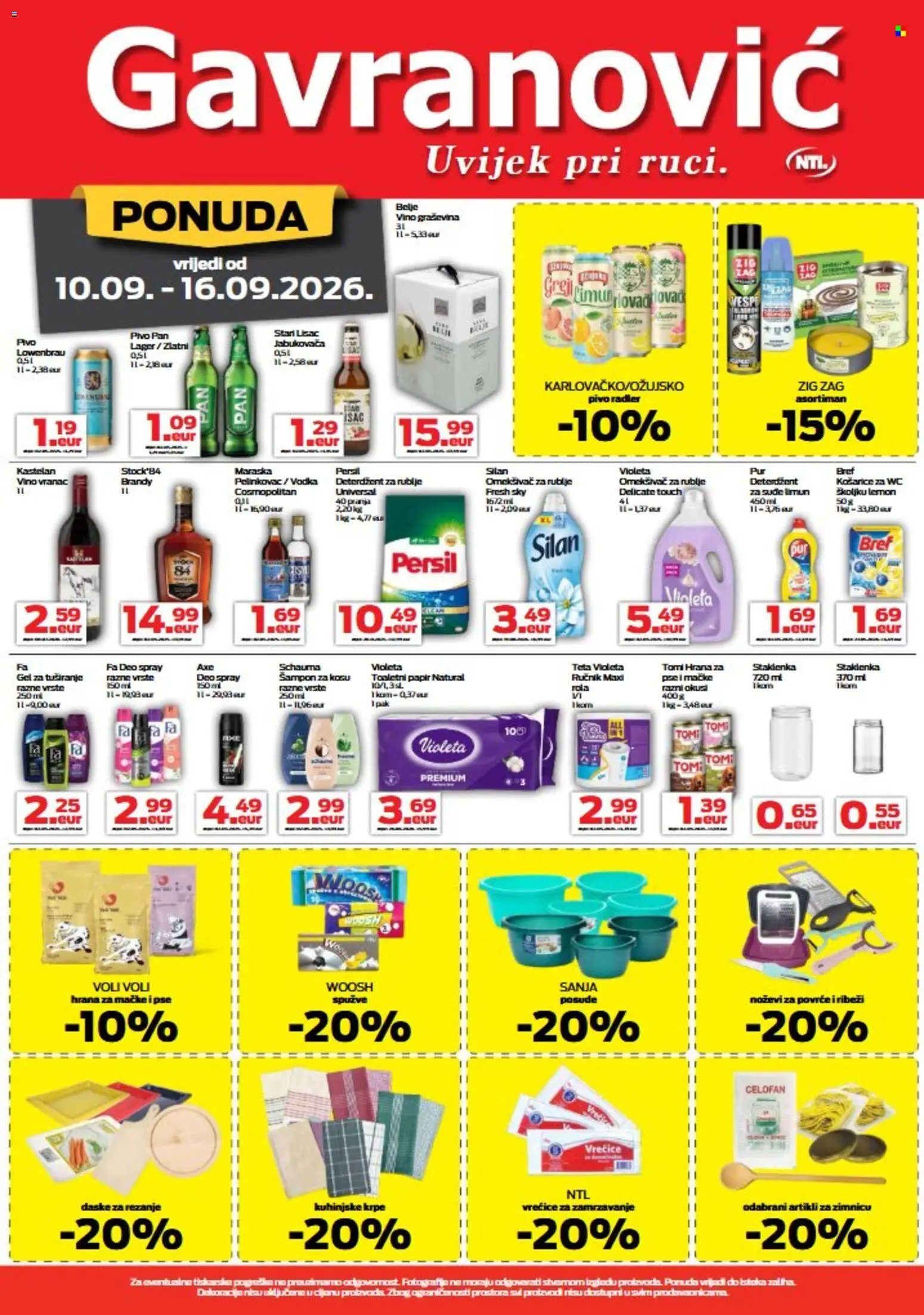 Gavranović katalog akcija strana 4 – vrijedi od 10.9. do 16.9.2026.