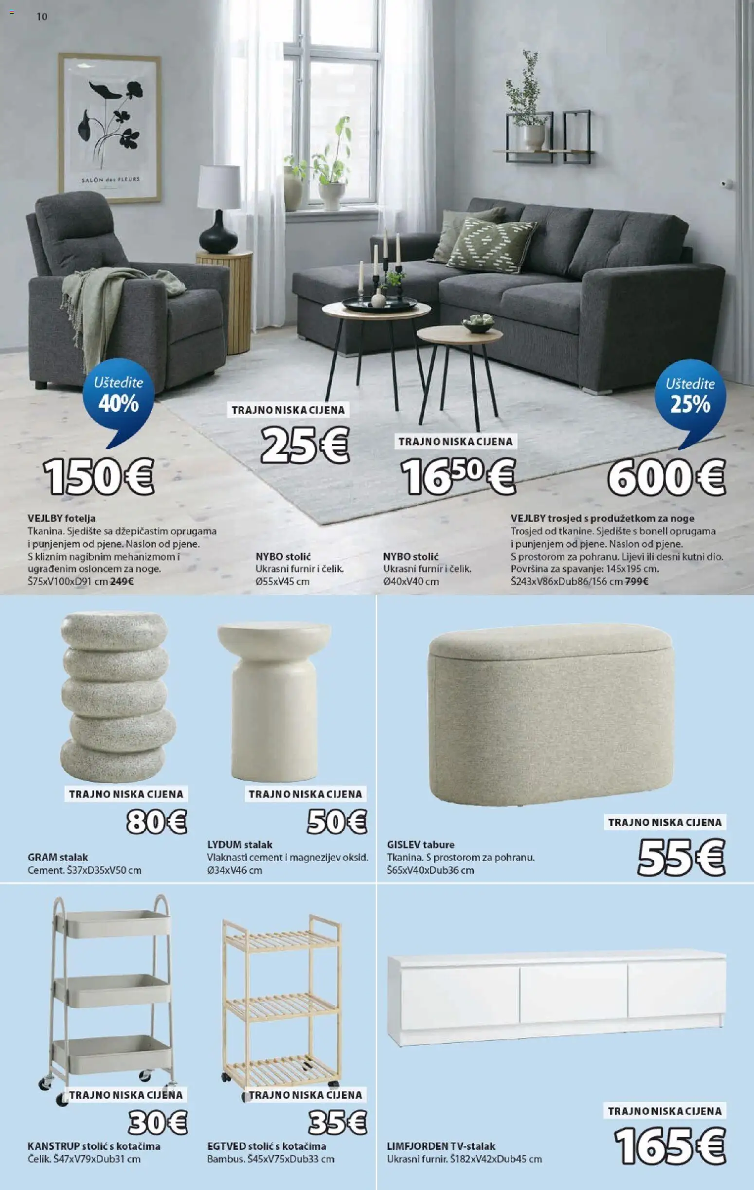 JYSK katalog akcija strana 10 – vrijedi od 2.9. do 8.9.2026.