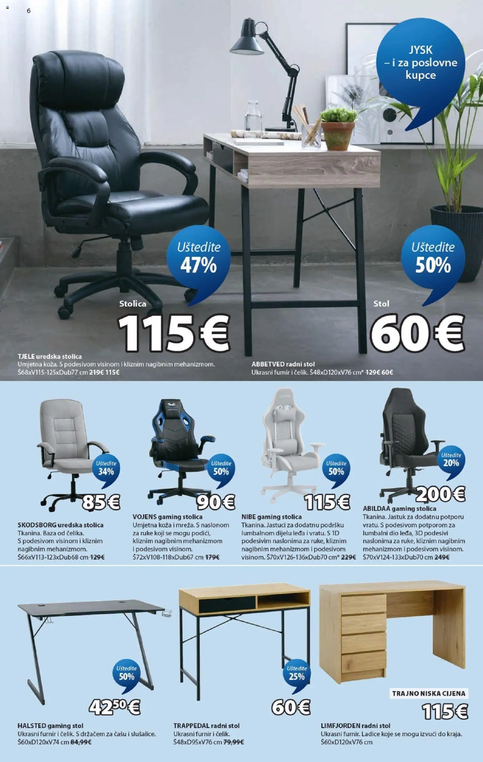 JYSK katalog akcija strana 6 – vrijedi od 2.9. do 8.9.2026.