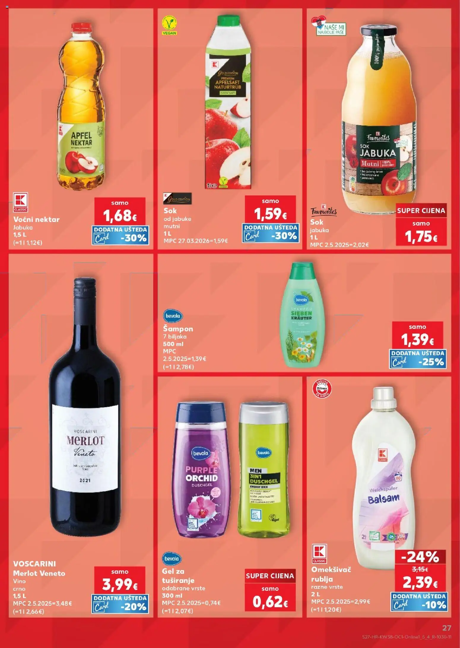 Kaufland katalog akcija strana 27 – vrijedi od 16.9. do 22.9.2026.