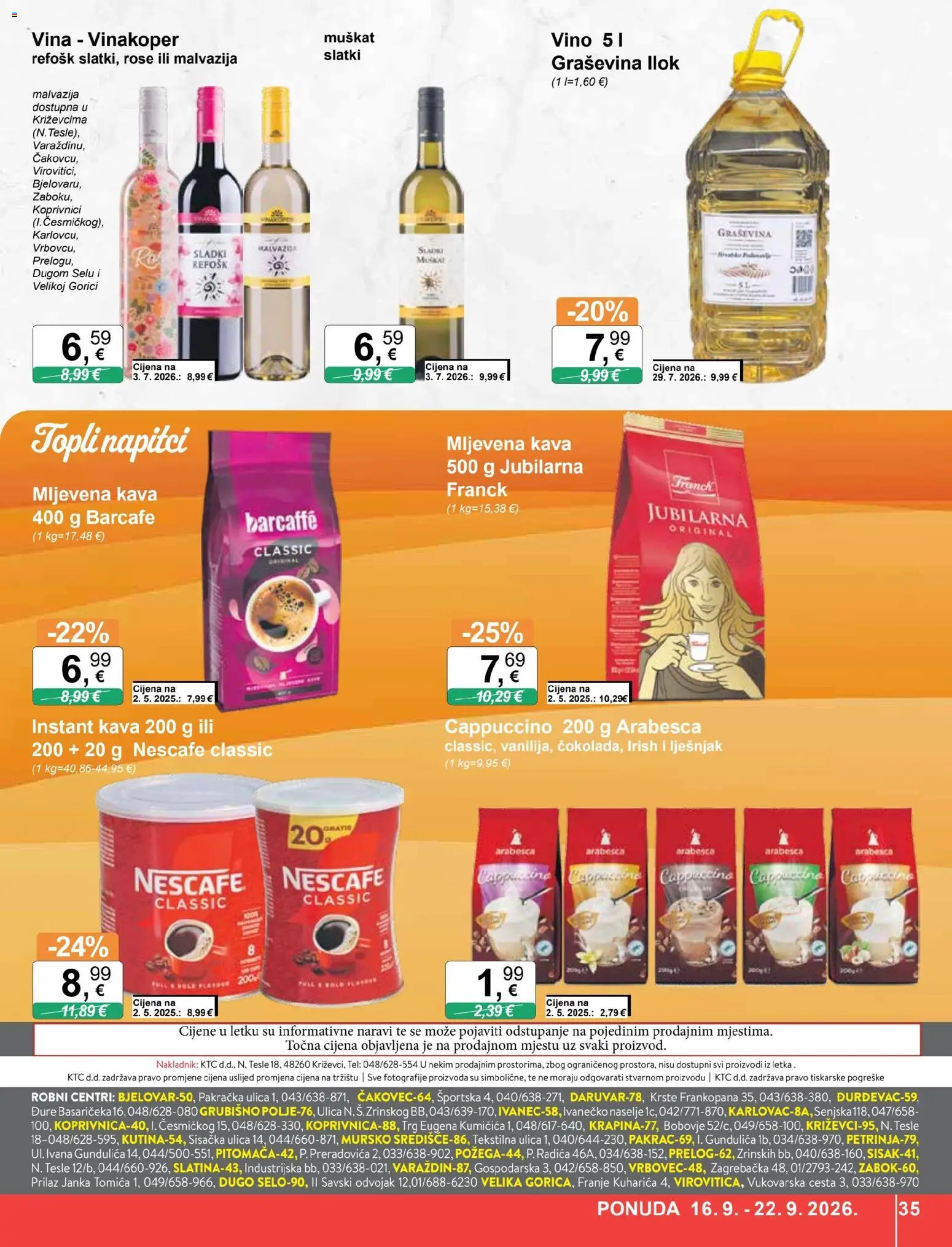 KTC katalog akcija strana 35 – vrijedi od 16.9. do 22.9.2026.