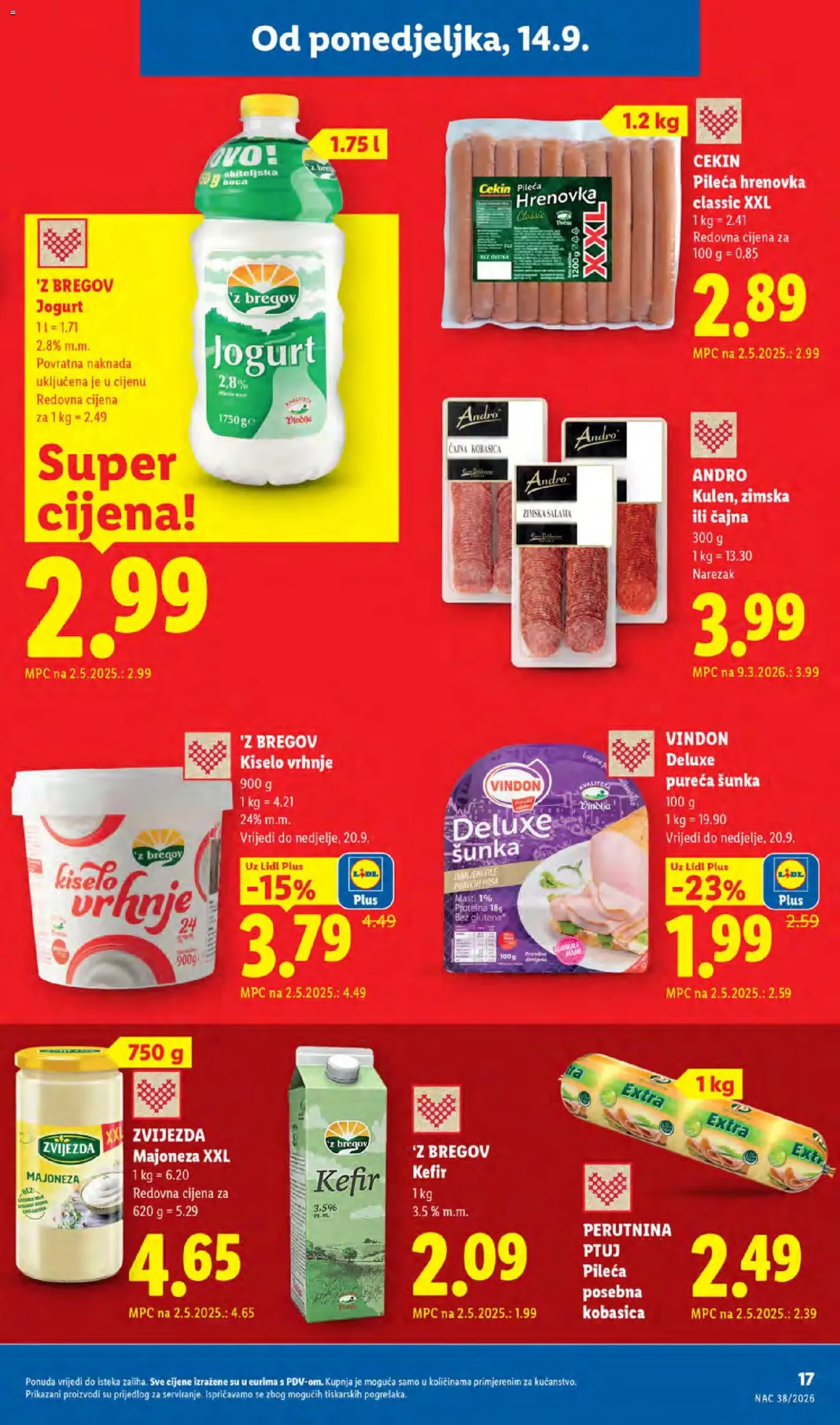 Lidl katalog akcija strana 17 – vrijedi od 14.9. do 20.9.2026.