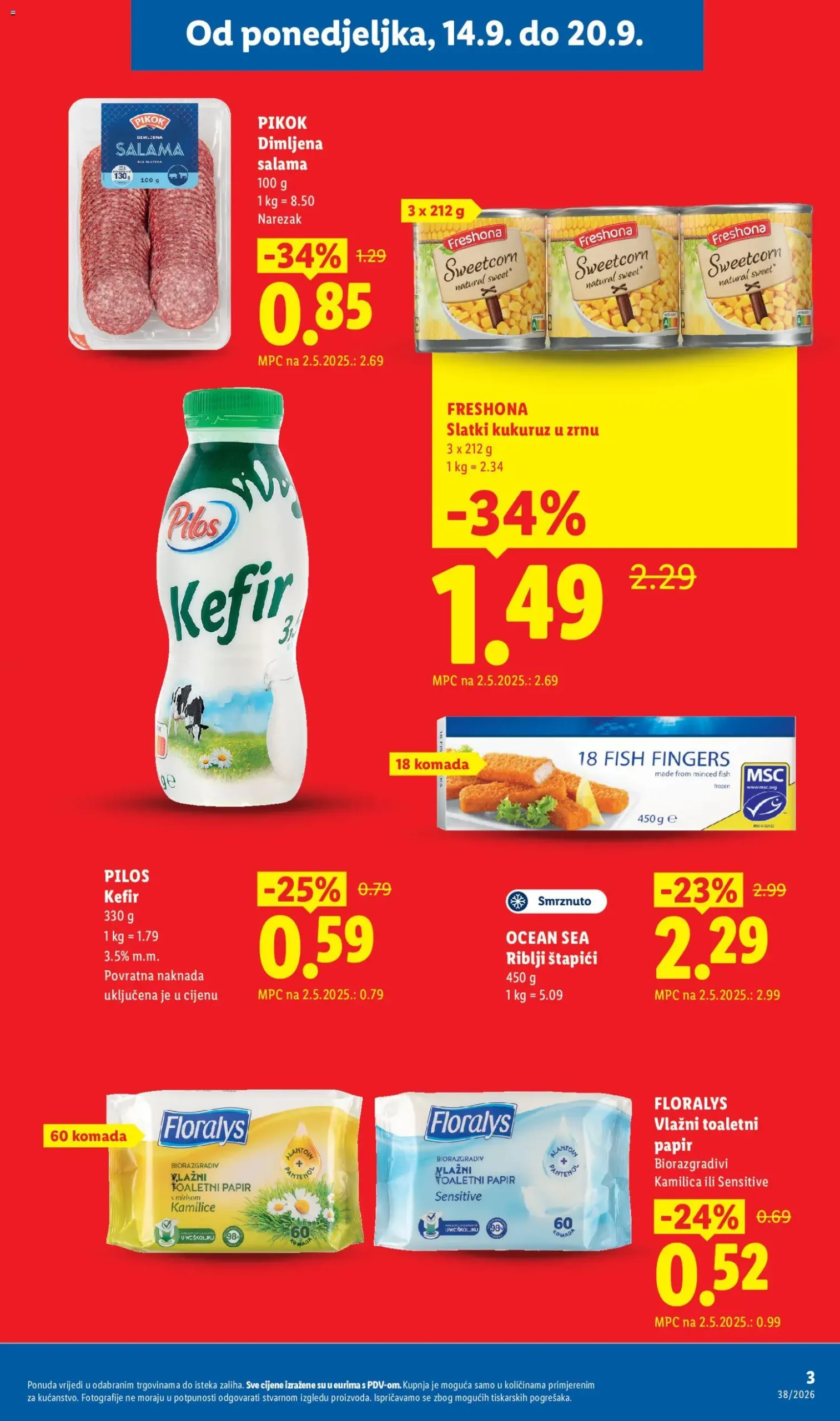 Lidl katalog akcija strana 3 – vrijedi od 14.9. do 20.9.2026.